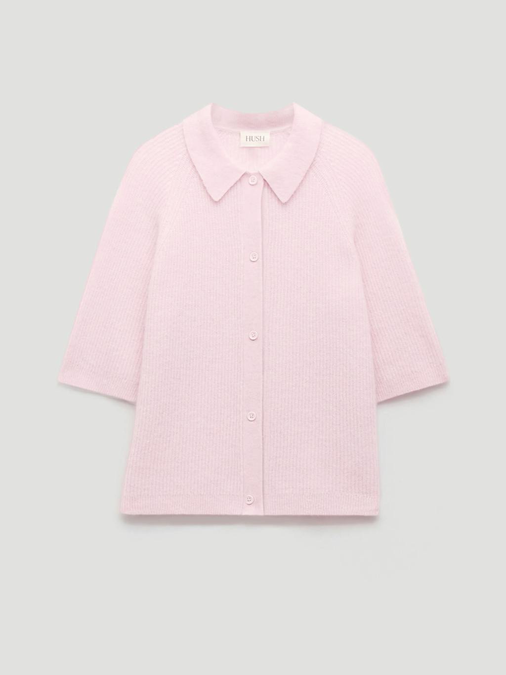 014277-1434-07 Jinny Wool Blend Short Sleeve Cardigan