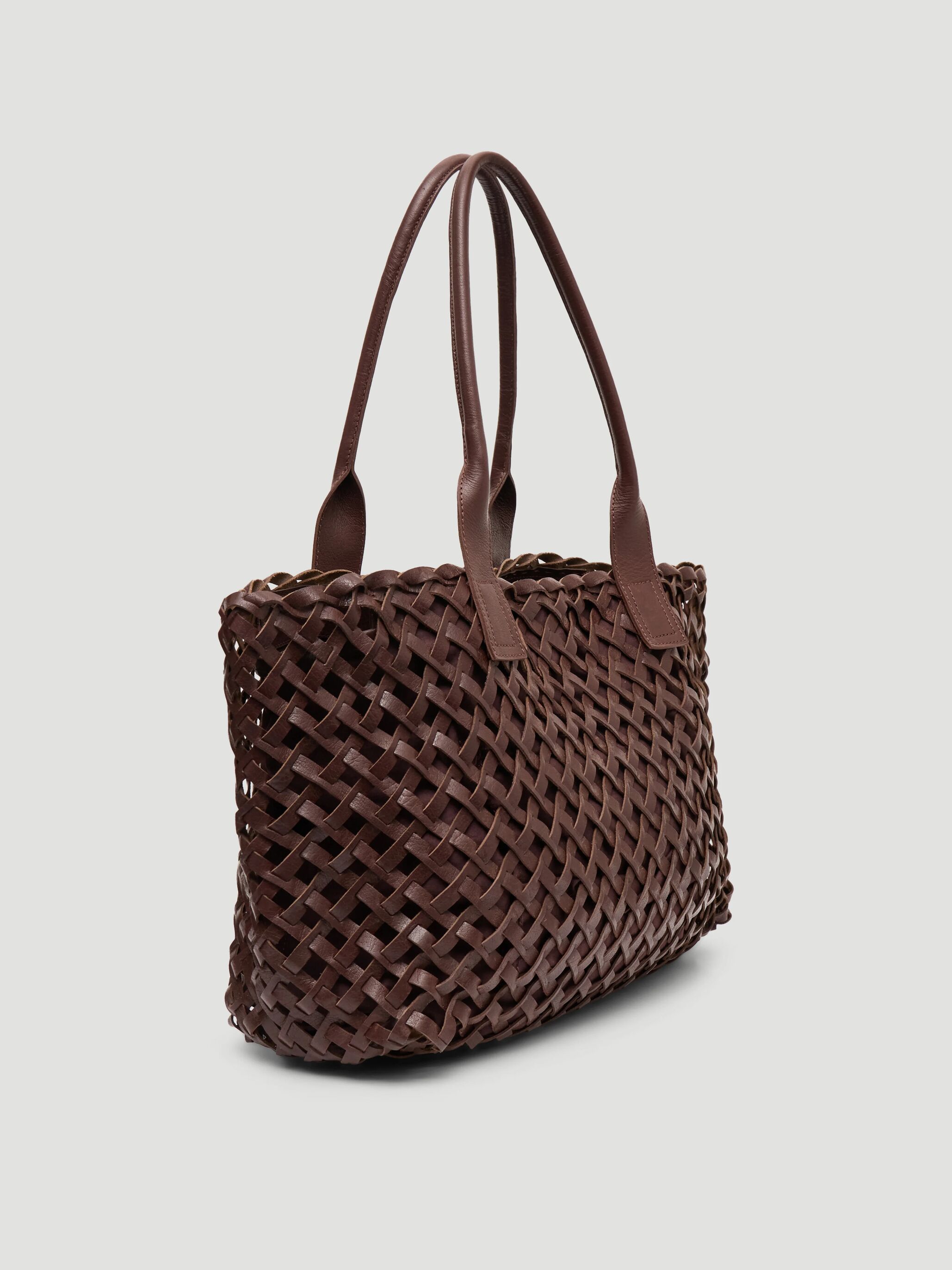Leni Leather Weave Tote Bag