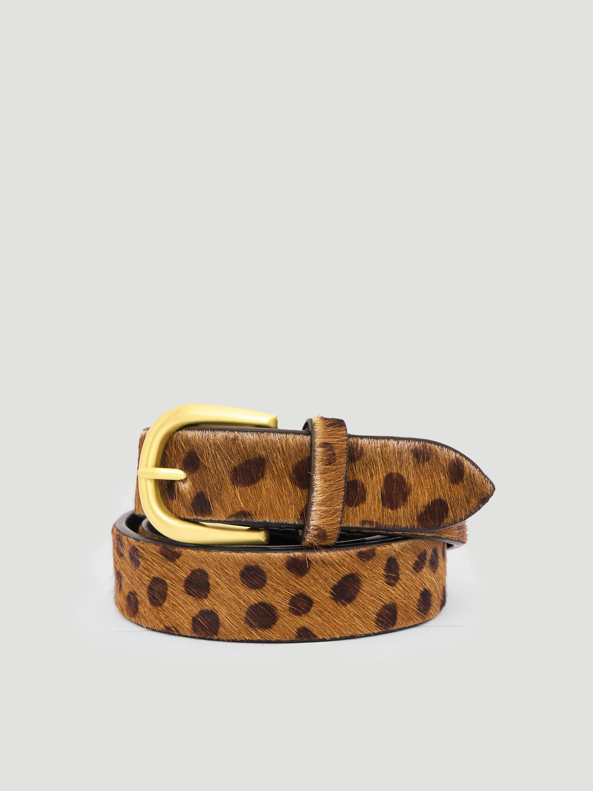 Polly Deer Print Hair On Belt