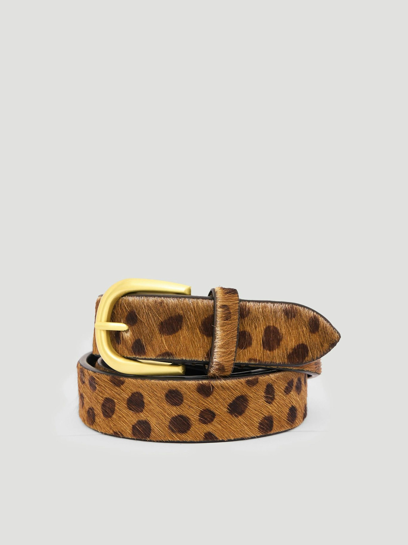 015312-4913-02 Polly Deer Print Hair On Belt