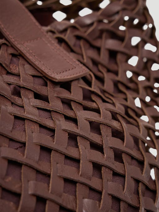 Leni Leather Weave Tote Bag