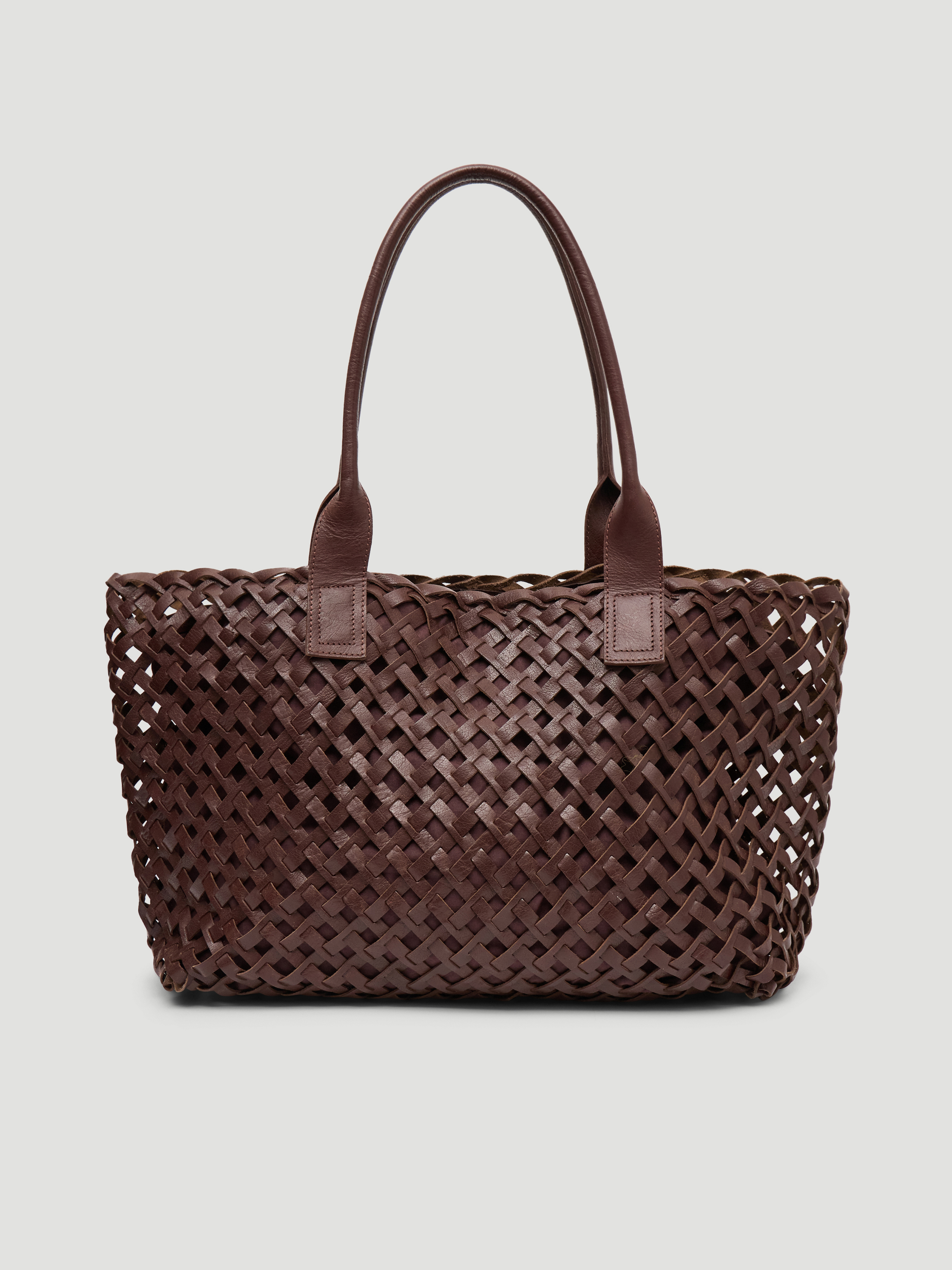 Leni Leather Weave Tote Bag