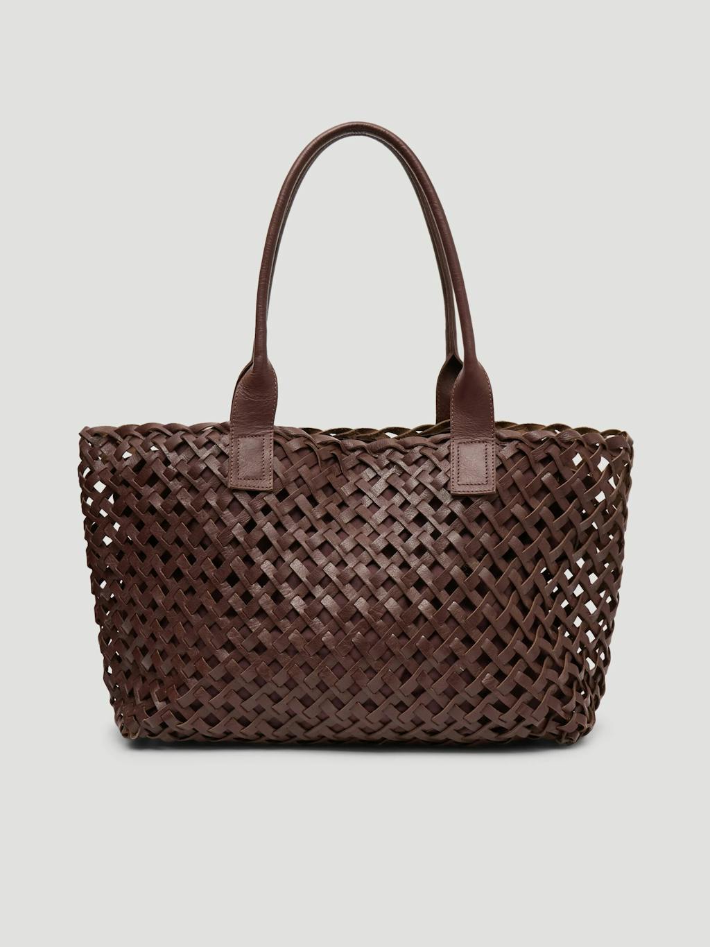 014971-0450-07 Leni Leather Weave Tote Bag