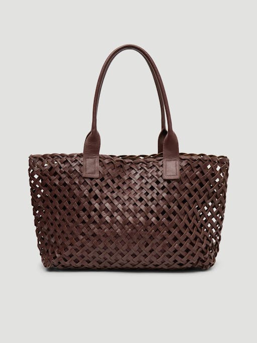 Leni Leather Weave Tote Bag