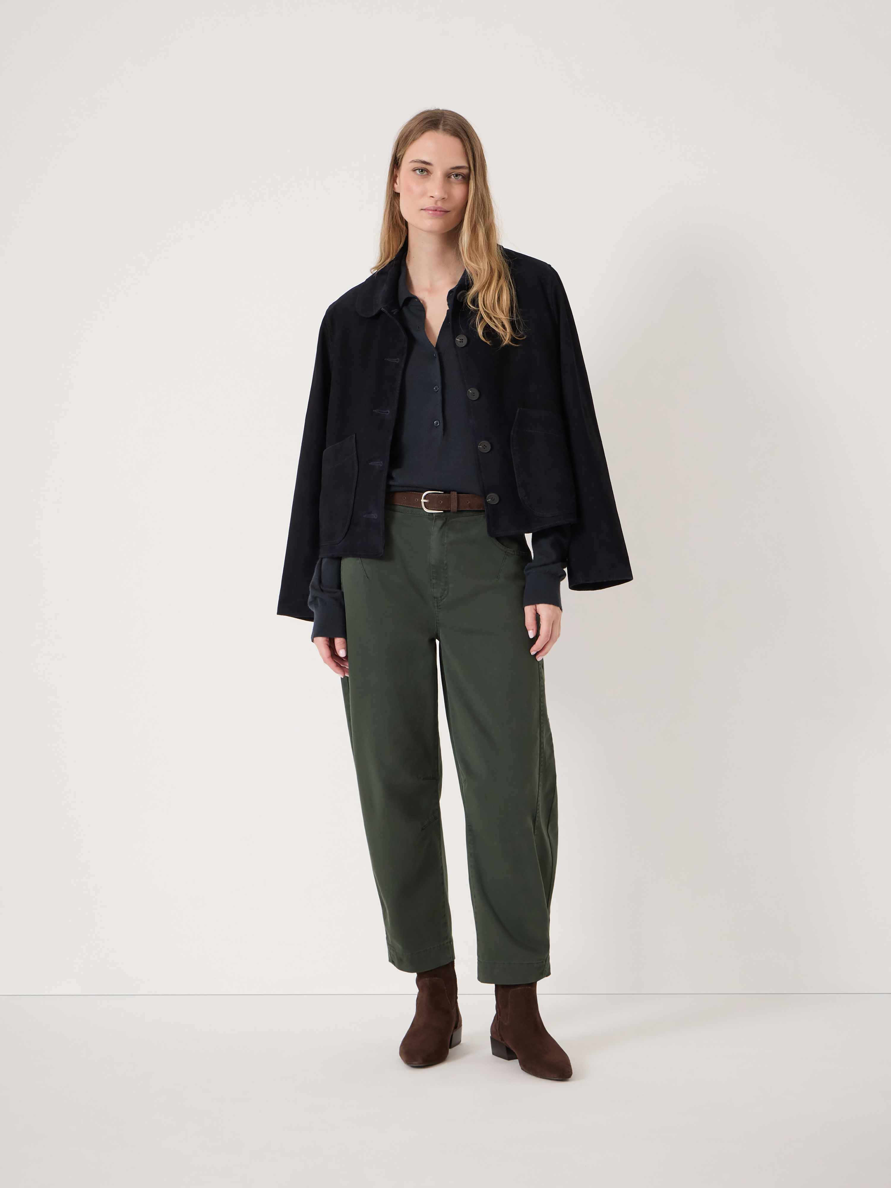Bryce Seam Detail Barrel Leg Trousers