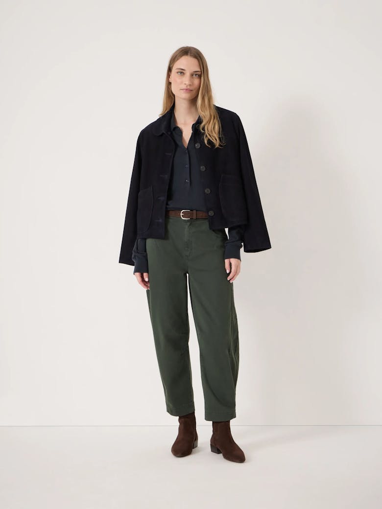 Bryce Seam Detail Barrel Leg Trousers
