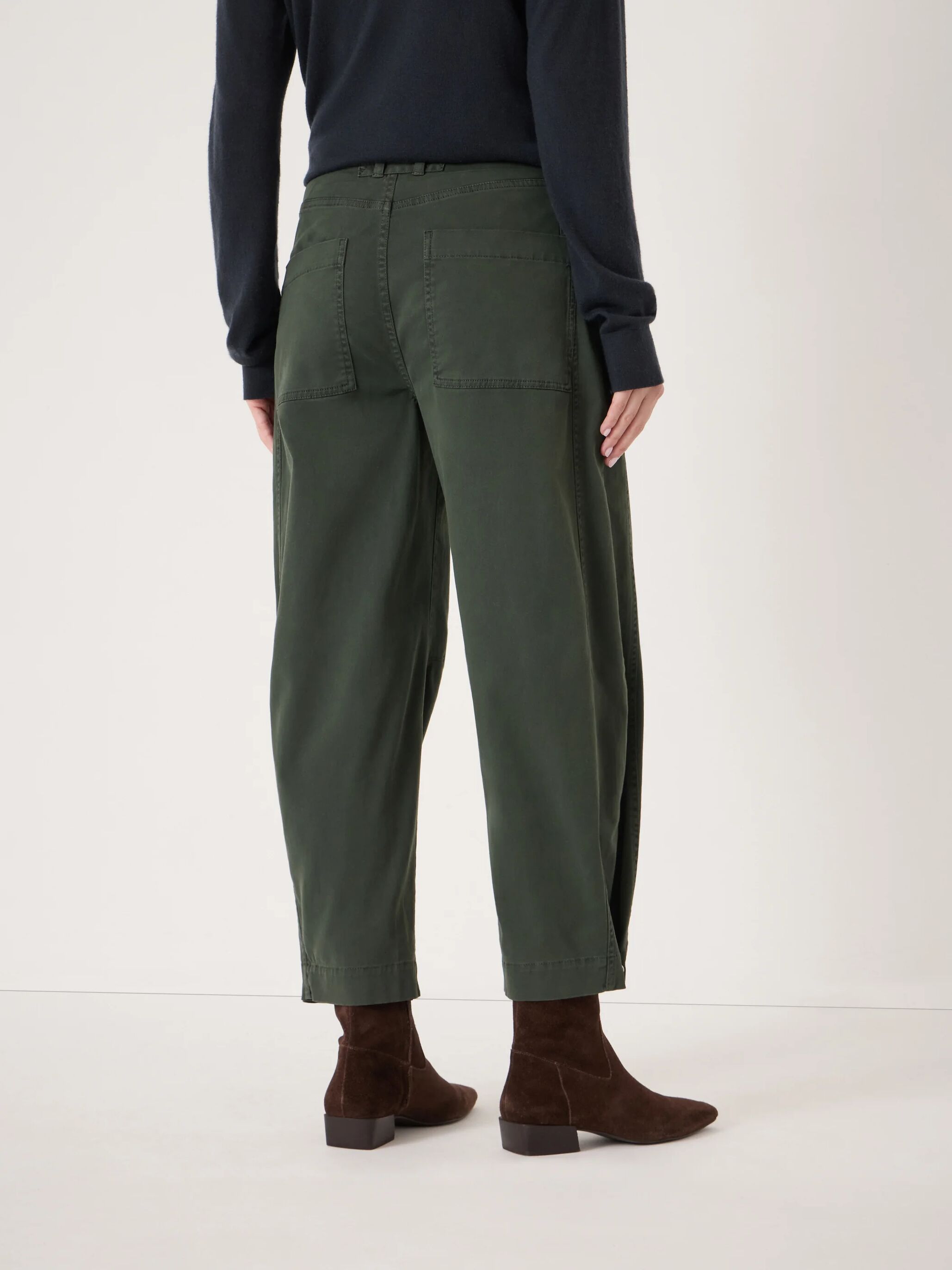 Bryce Seam Detail Barrel Leg Trousers