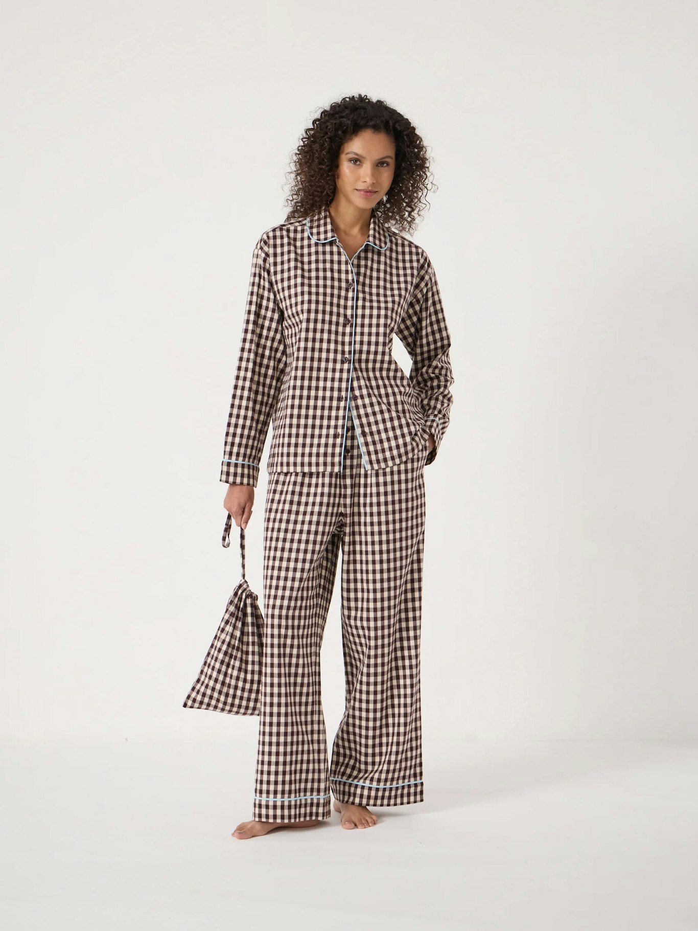 013567-4857-01 Brushed Cotton Gingham Pyjamas