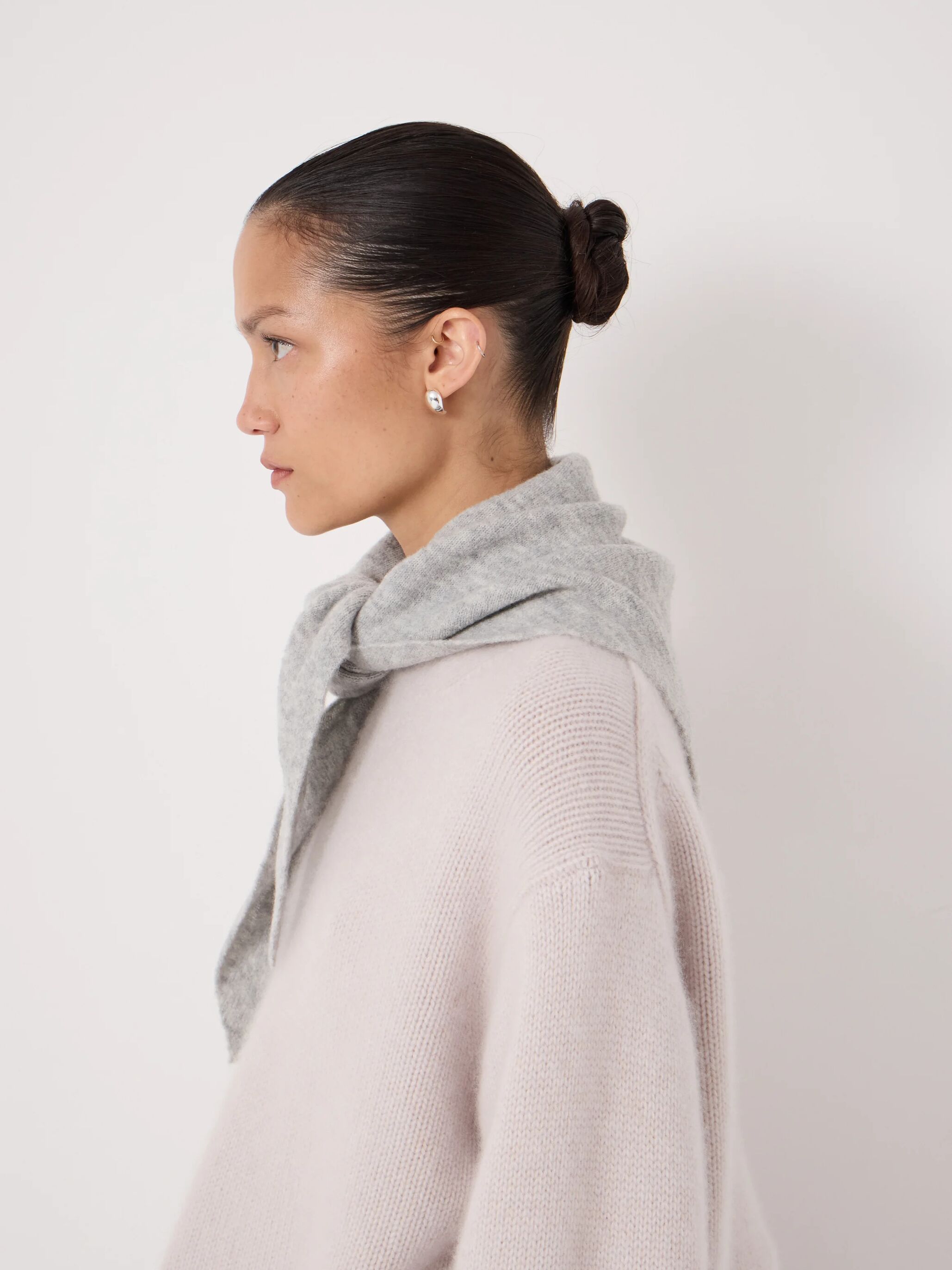 Wool Blend Triangle Scarf