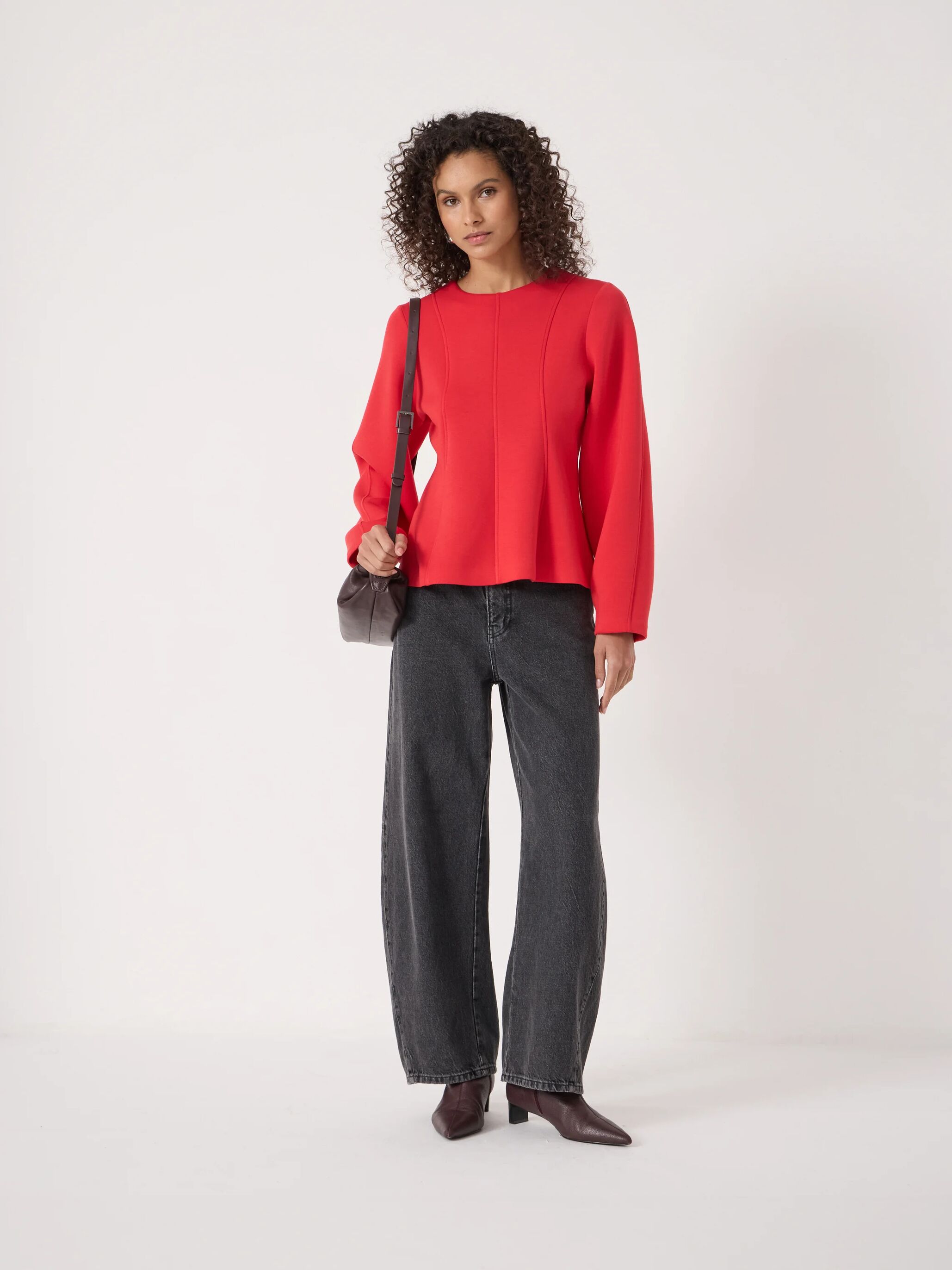 Scuba Peplum Jersey Top