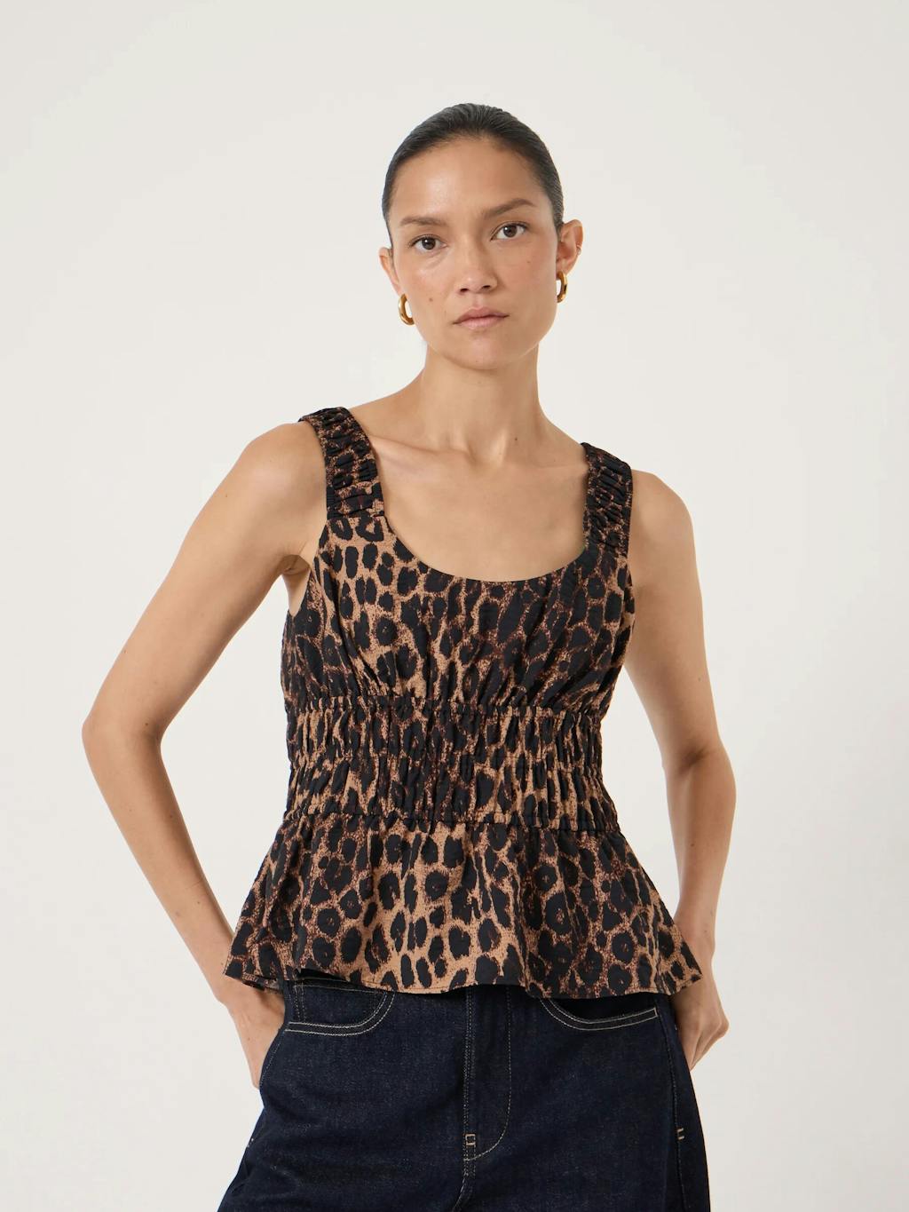 014892-4604-02 Air Flow Gathered Straps Top