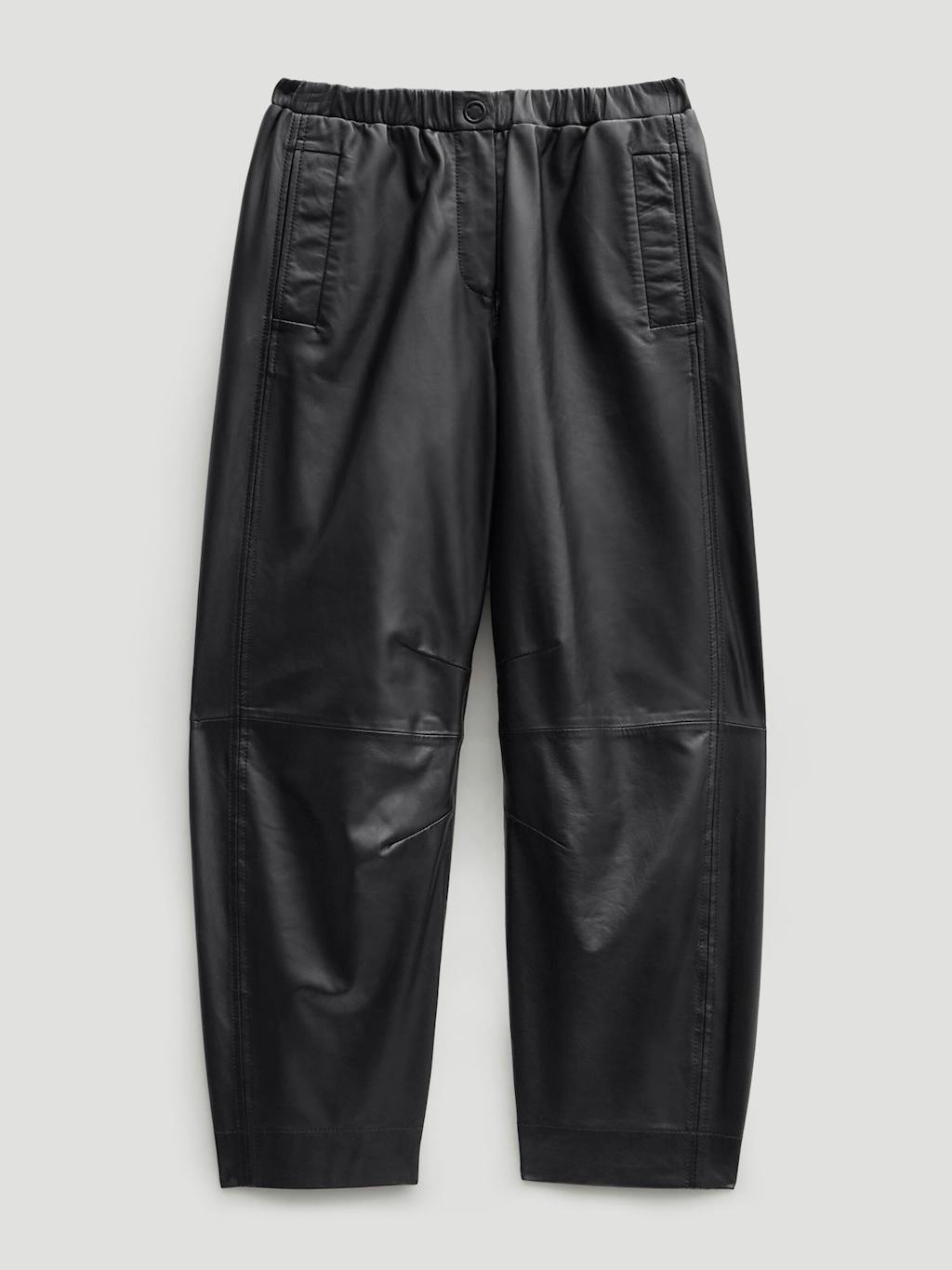 013464-0532-07 Leather Jack Barrel Trousers