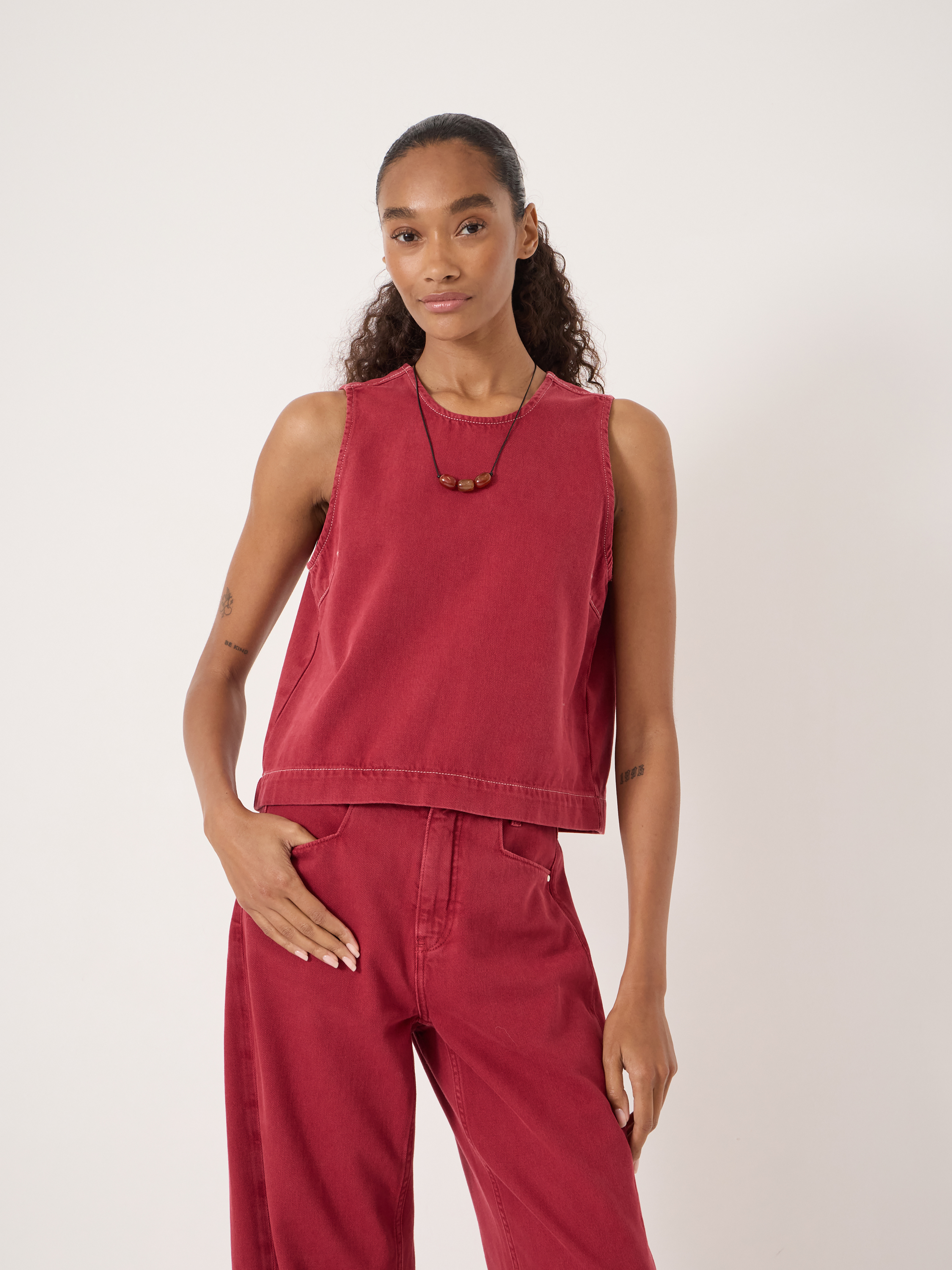 Valerie Denim Shell Top