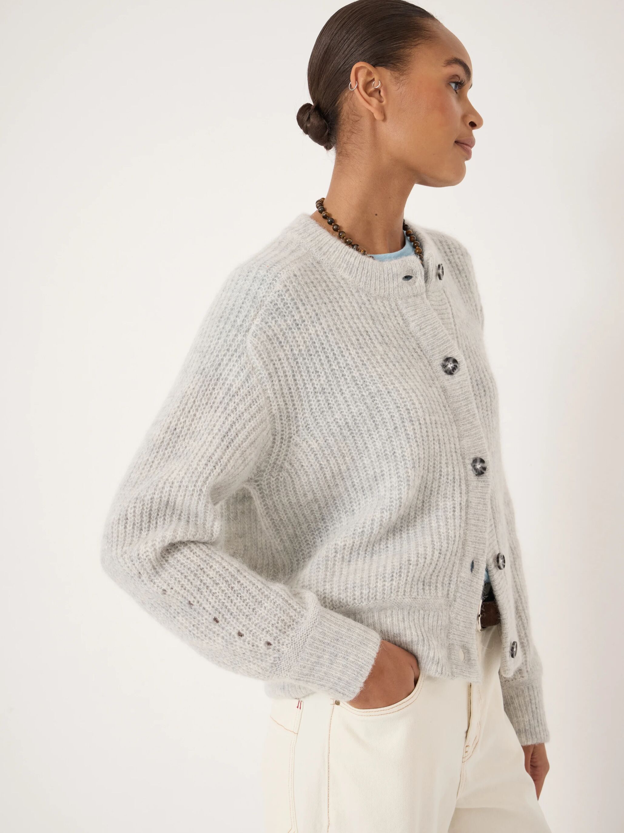 Raven Wool Blend Cardigan