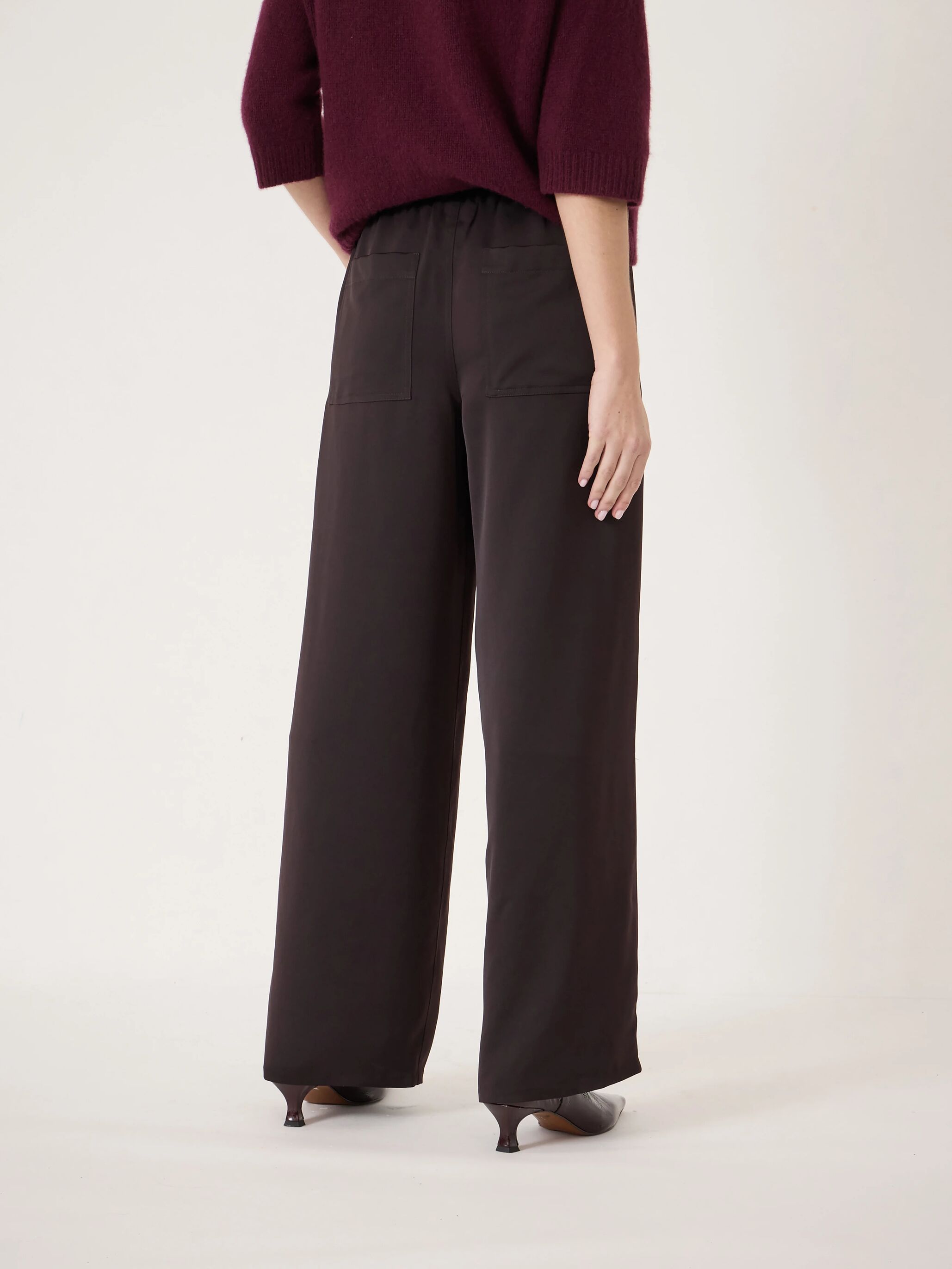 Tamar Satin Straight Ankle Grazer Trousers