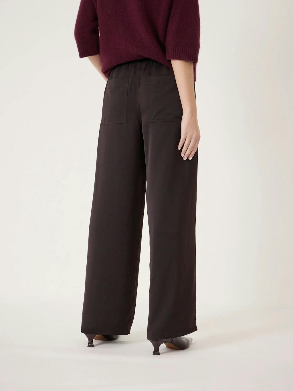 014801-4843-03 Tamar Satin Straight Ankle Grazer Trousers