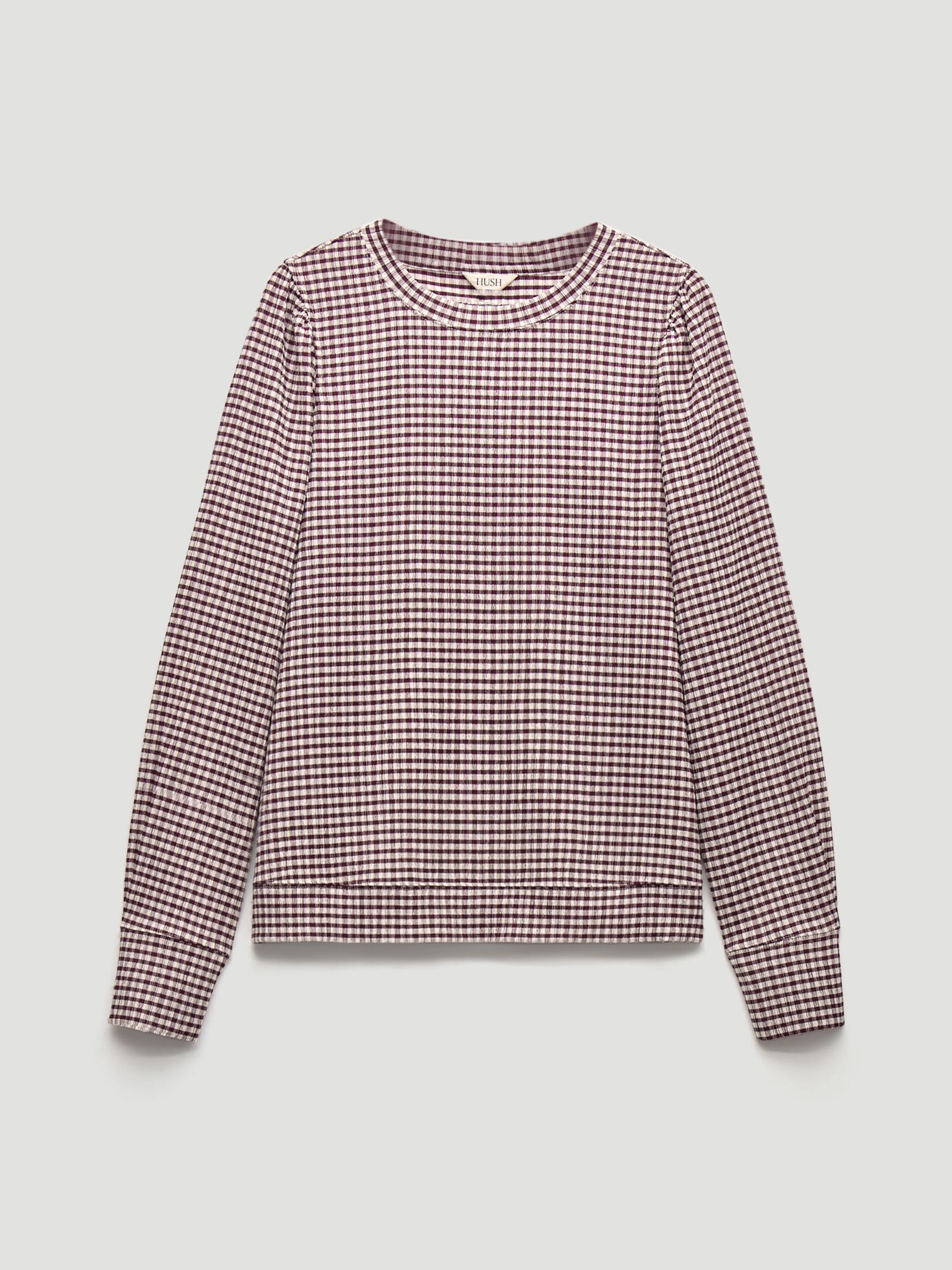 Emily Gingham Puff Sleeve Top