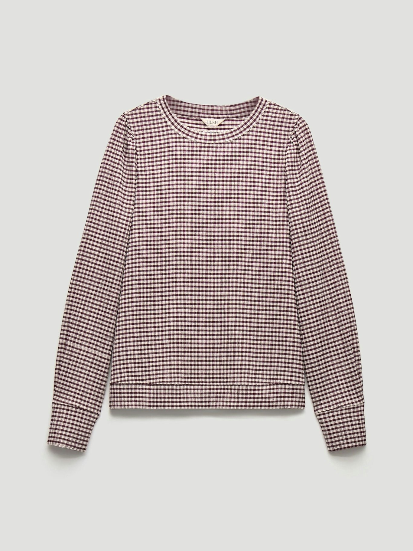 014488-4934-07 Emily Gingham Puff Sleeve Top