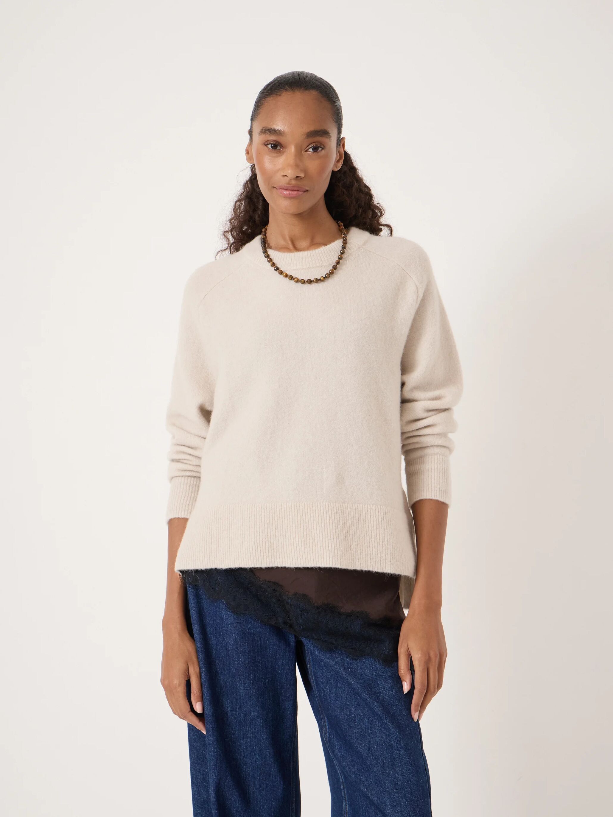 Wool Blend Crew Neck Jumper