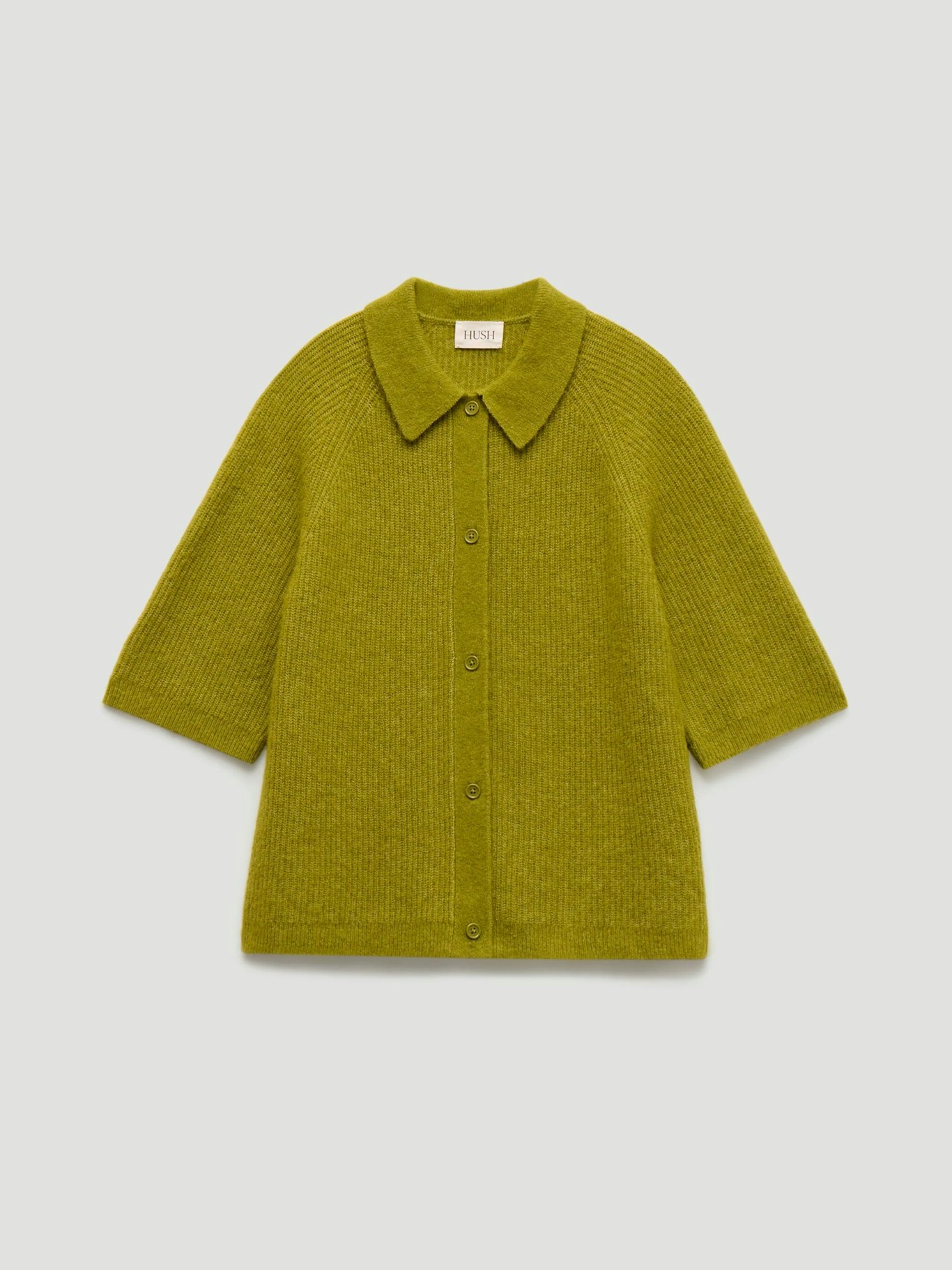 014277-3431-07 Jinny Wool Blend Short Sleeve Cardigan