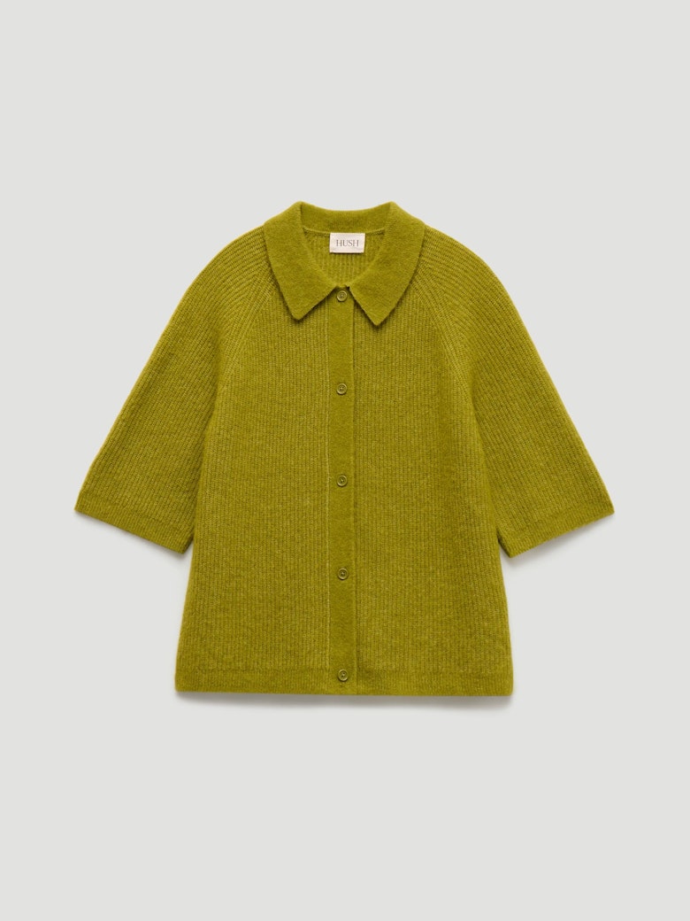 Jinny Wool Blend Short Sleeve Cardigan