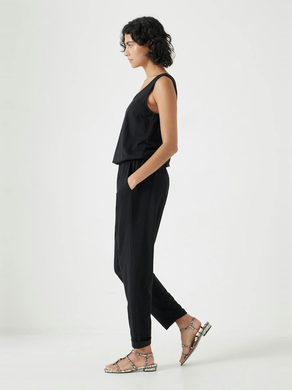 013551-2809-04 Cropped Jersey Jumpsuit