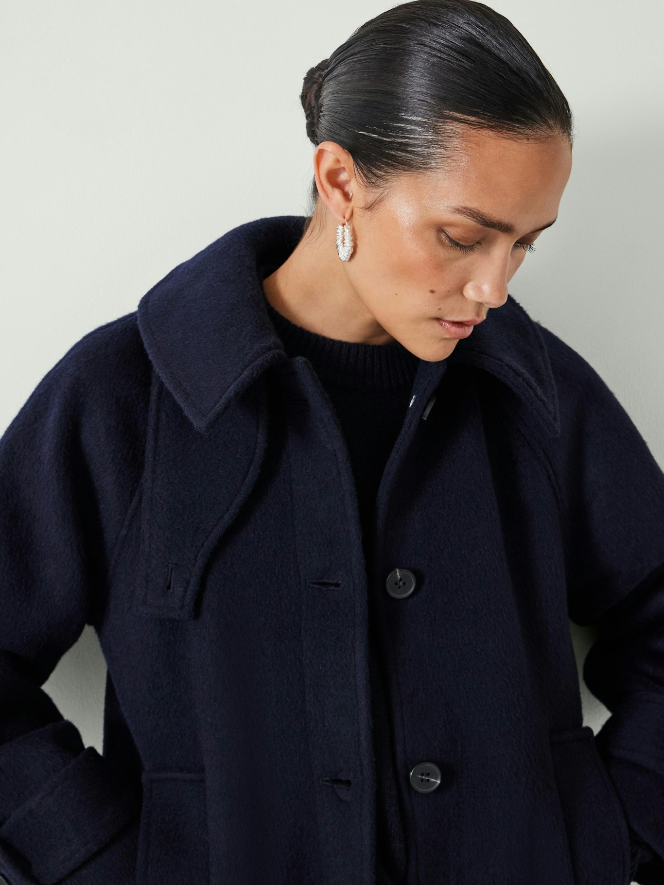 012326-1677-02 Munroe Pure Wool Oversized Cocoon Coat
