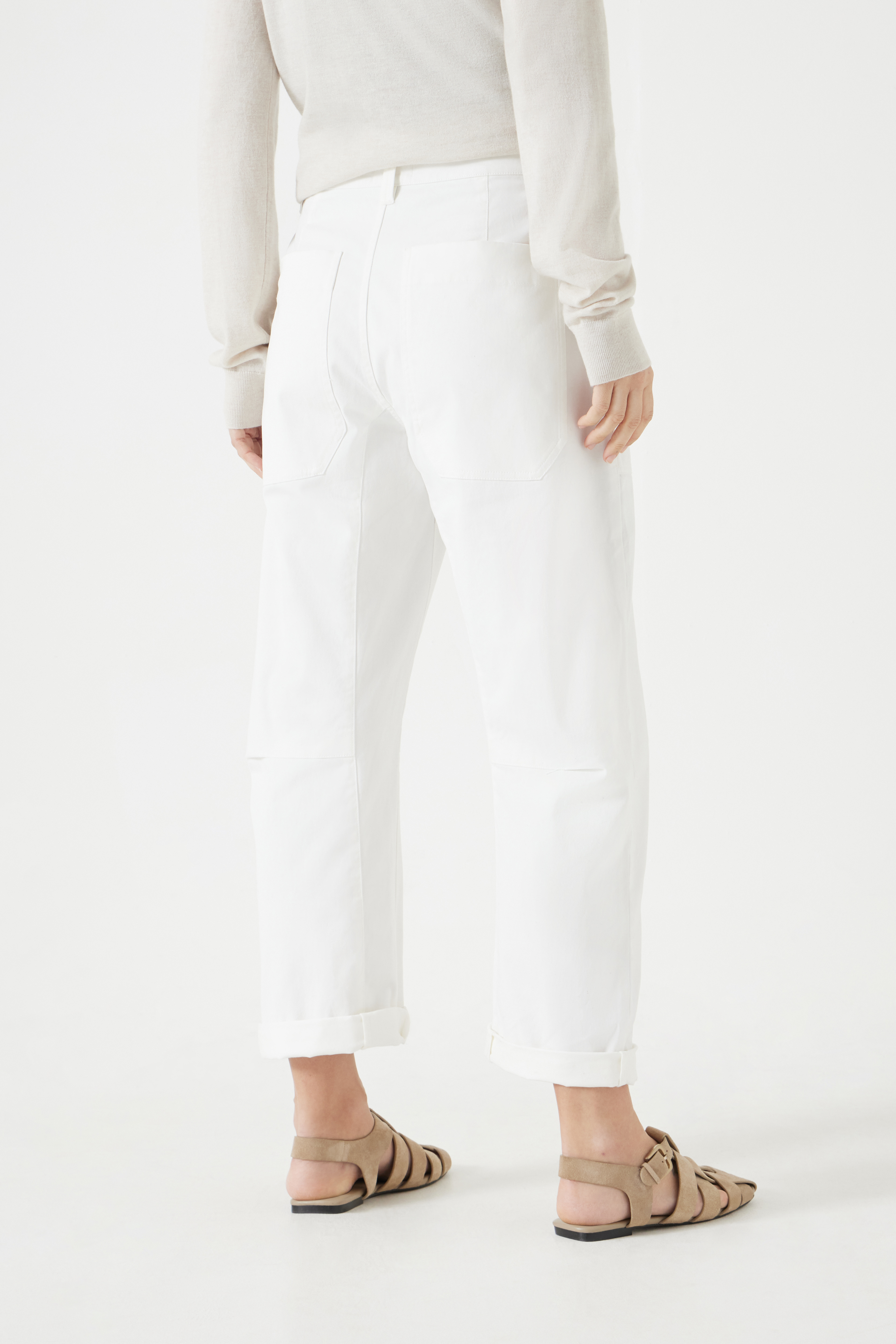 Cordi Barrel Leg Cotton Trousers