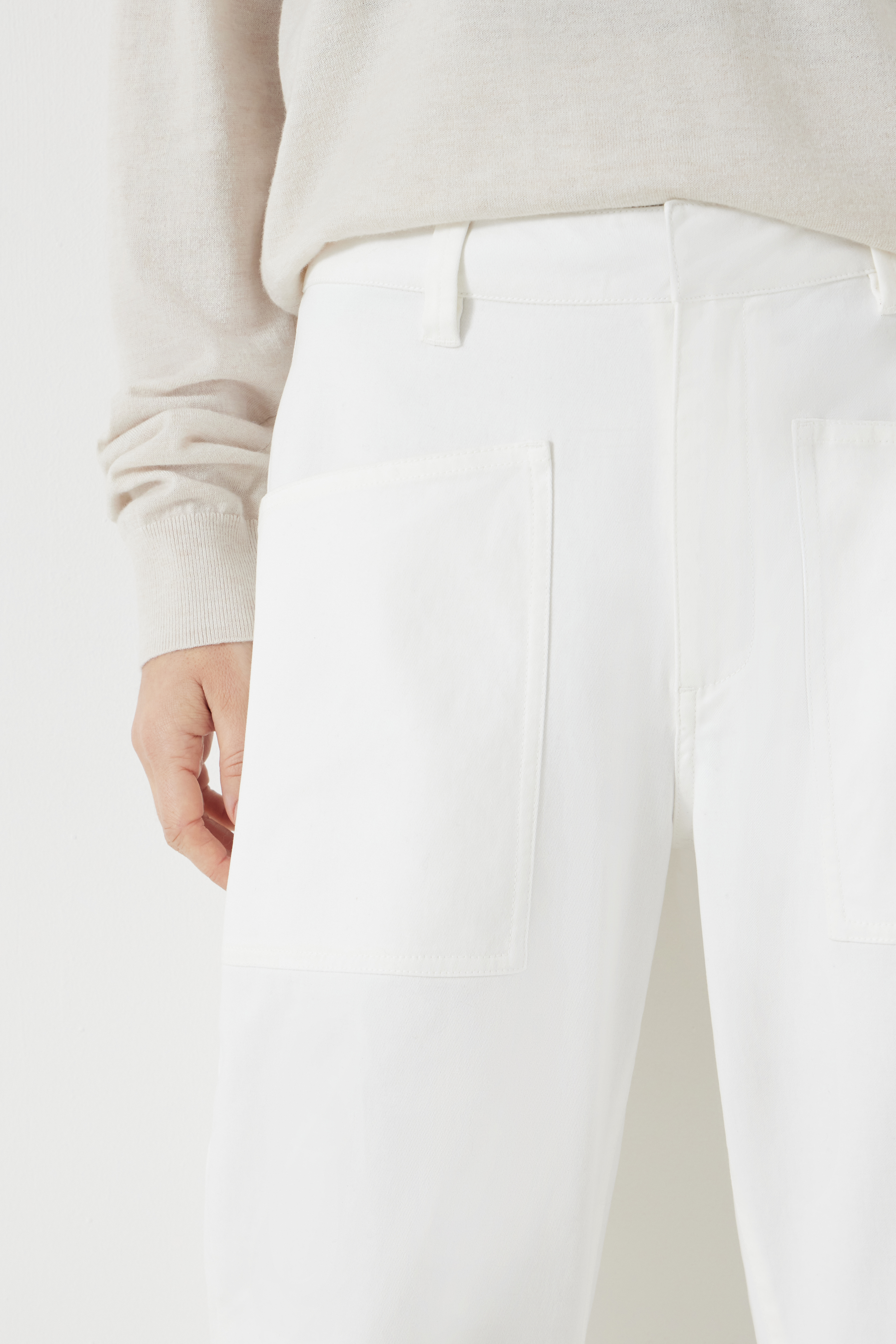 Cordi Barrel Leg Cotton Trousers
