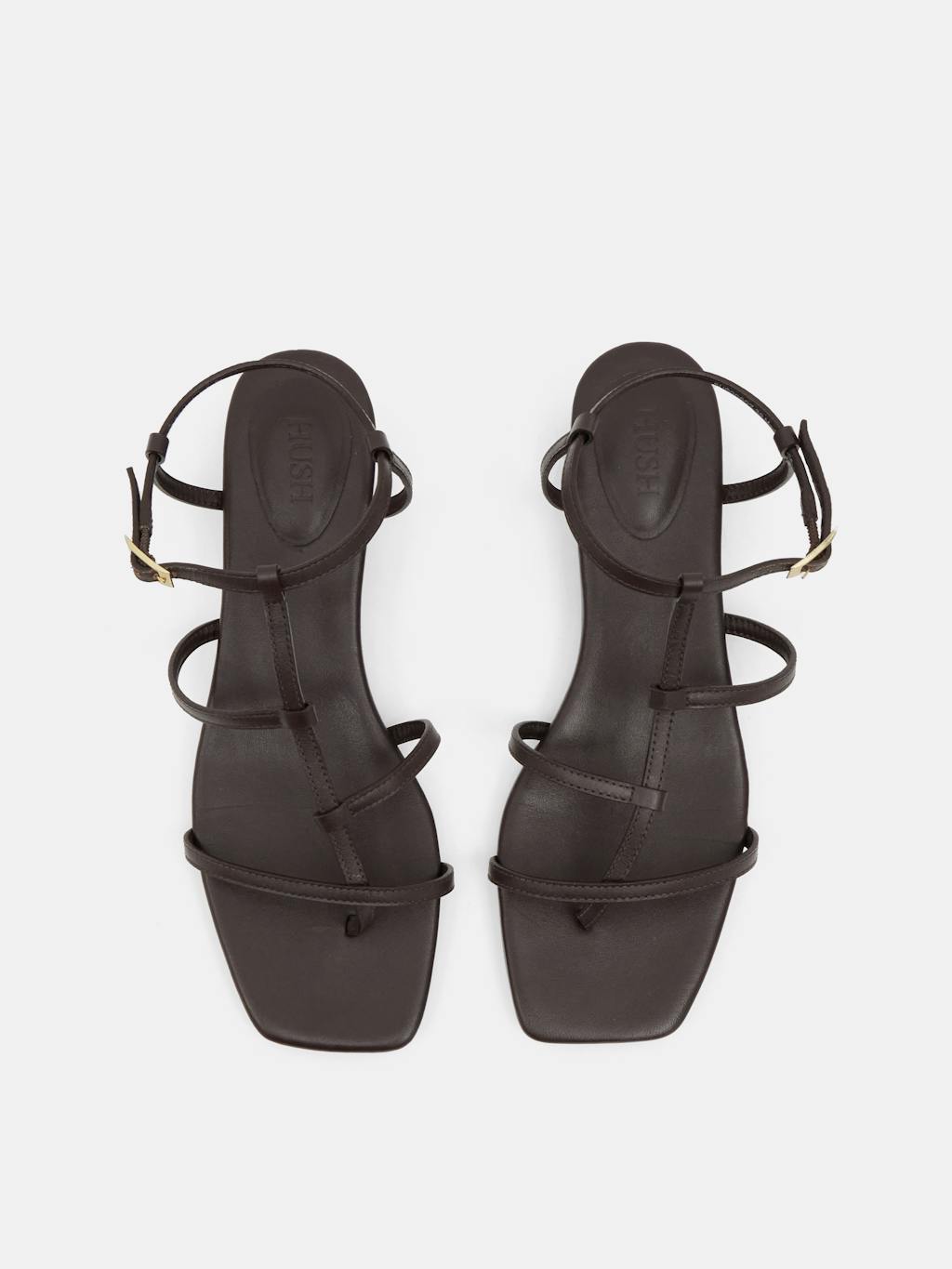 012893-1324-04 Leather Strappy Low Heel Sandals