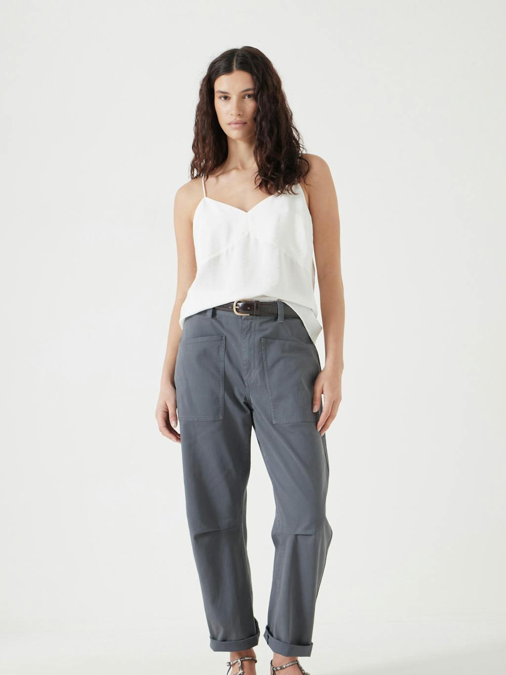 012795-0217-02 Thin Strap V-Neck Cami