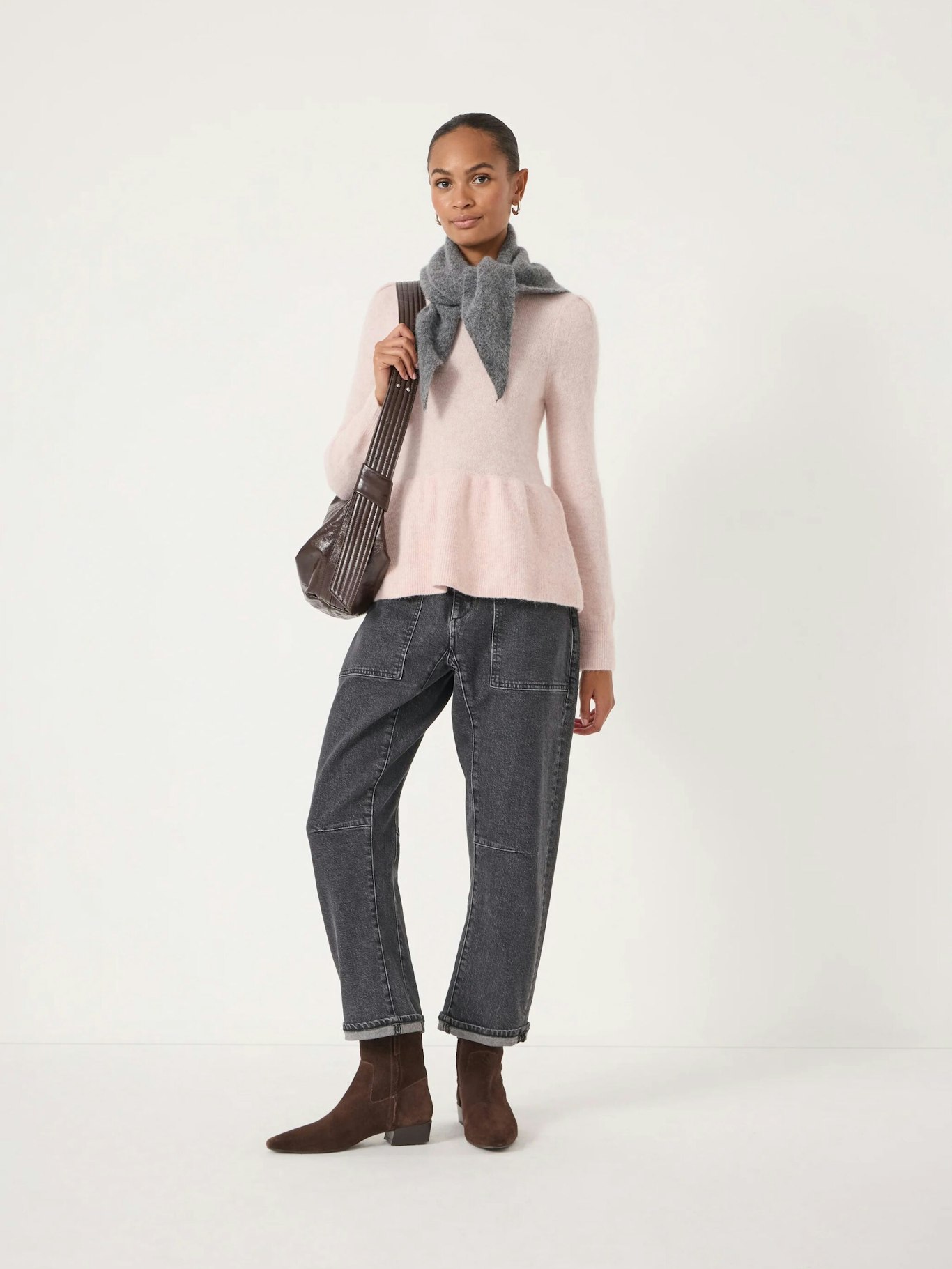 014247-1105-02 Cosy Alpaca Peplum Jumper