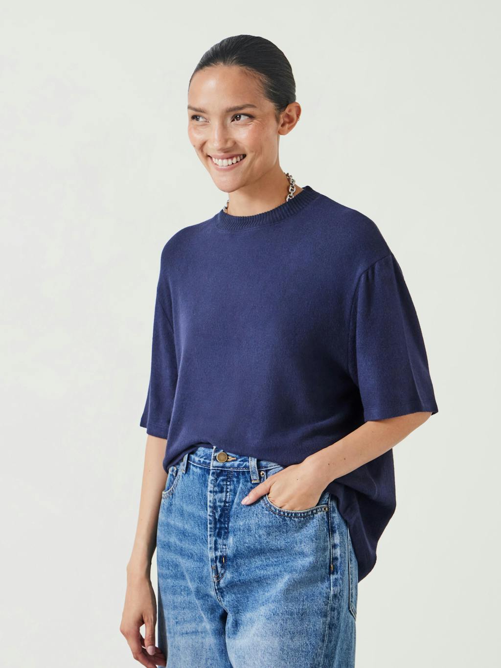 009637-1677-01 Elle Supersoft T Shirt (Dark Navy)