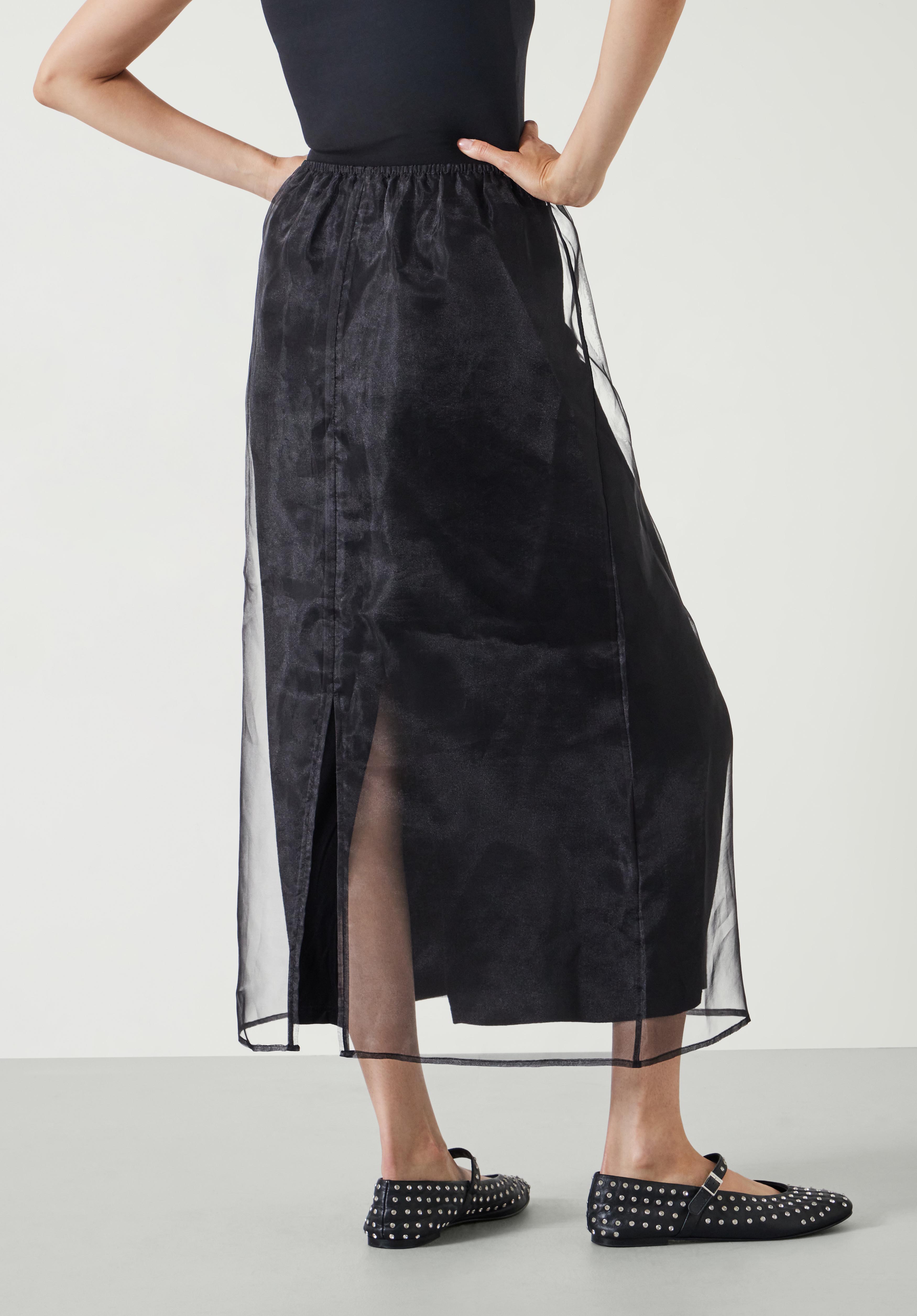 Zuri Organza Skirt (Black)