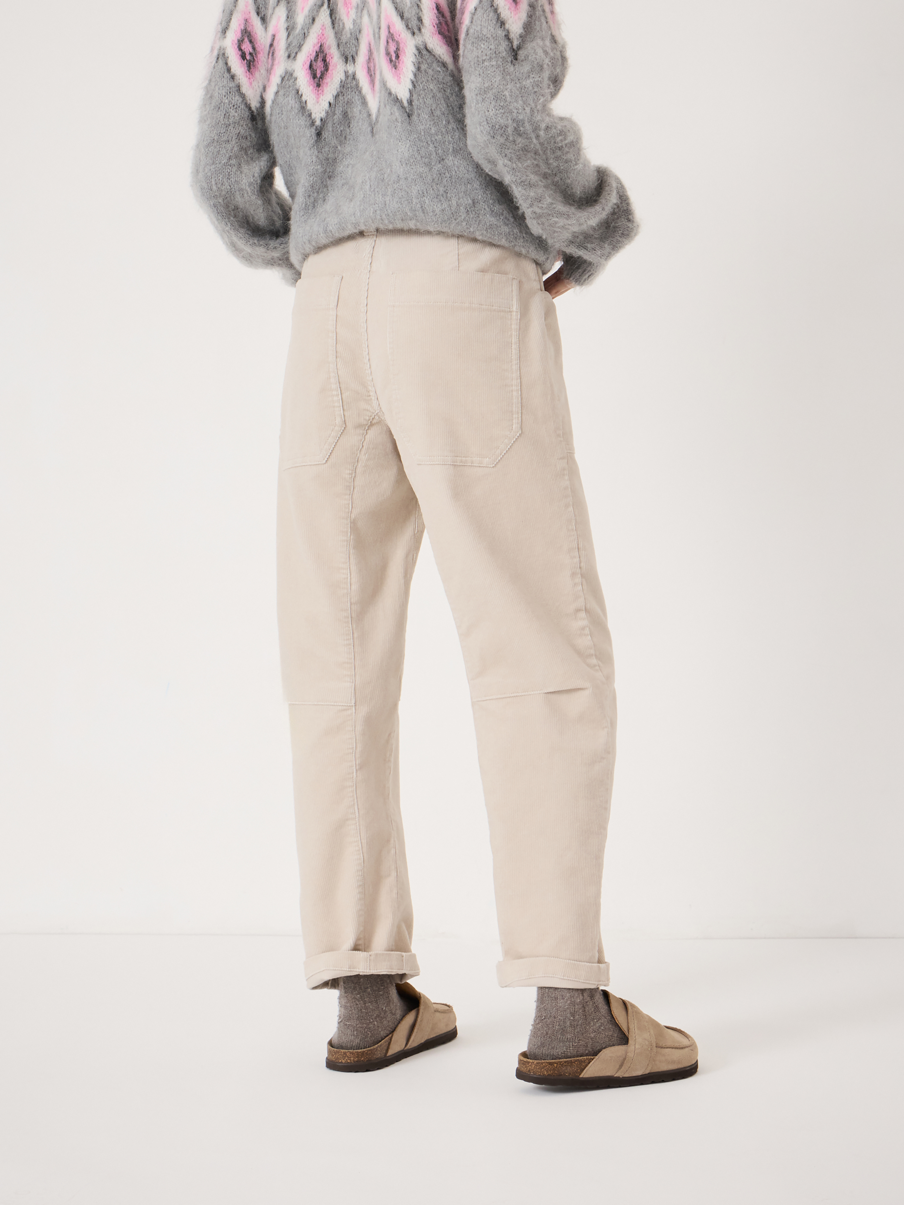 Corduroy Cordi Barrel Leg Trousers