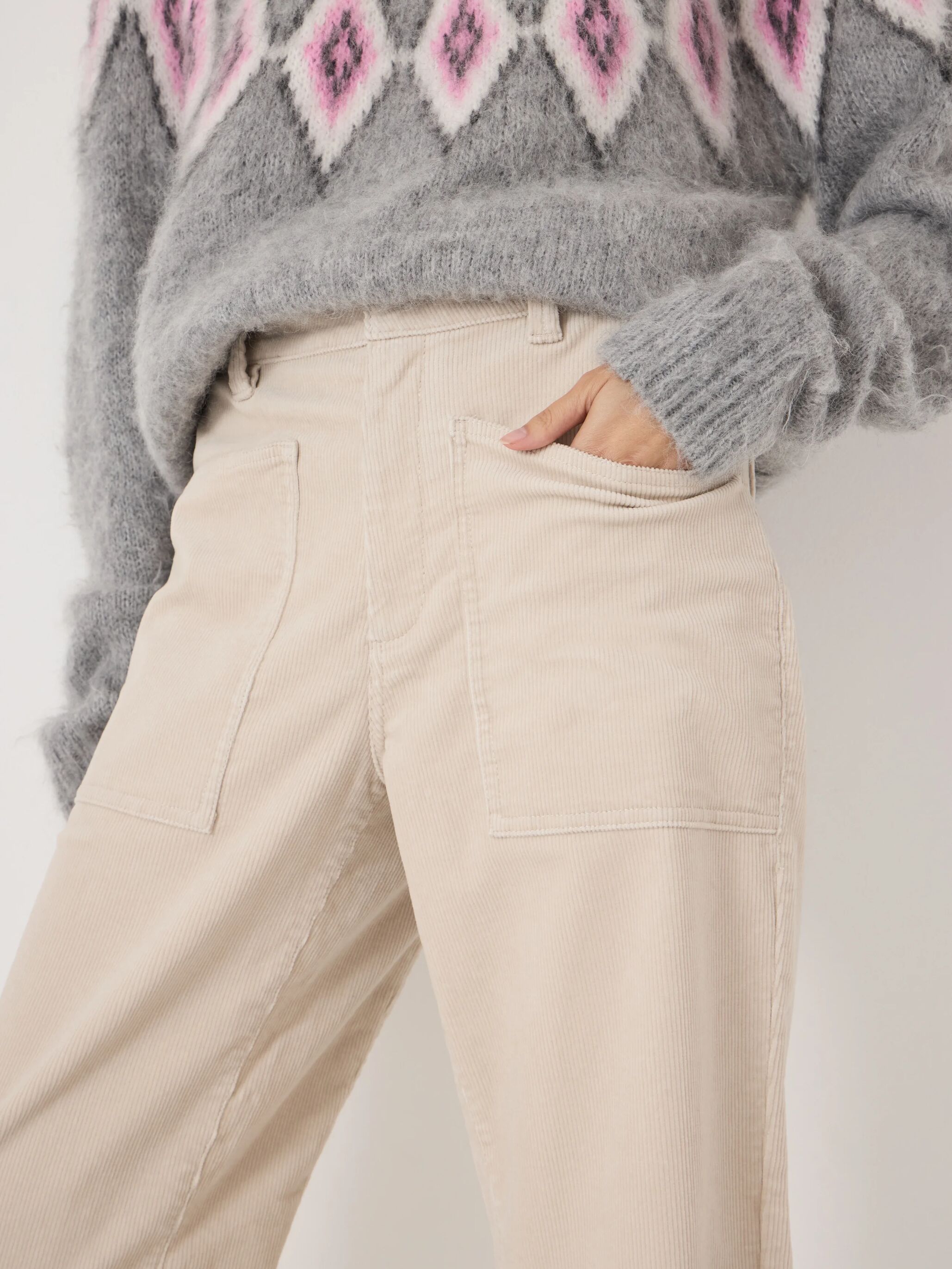 Corduroy Cordi Barrel Leg Trousers