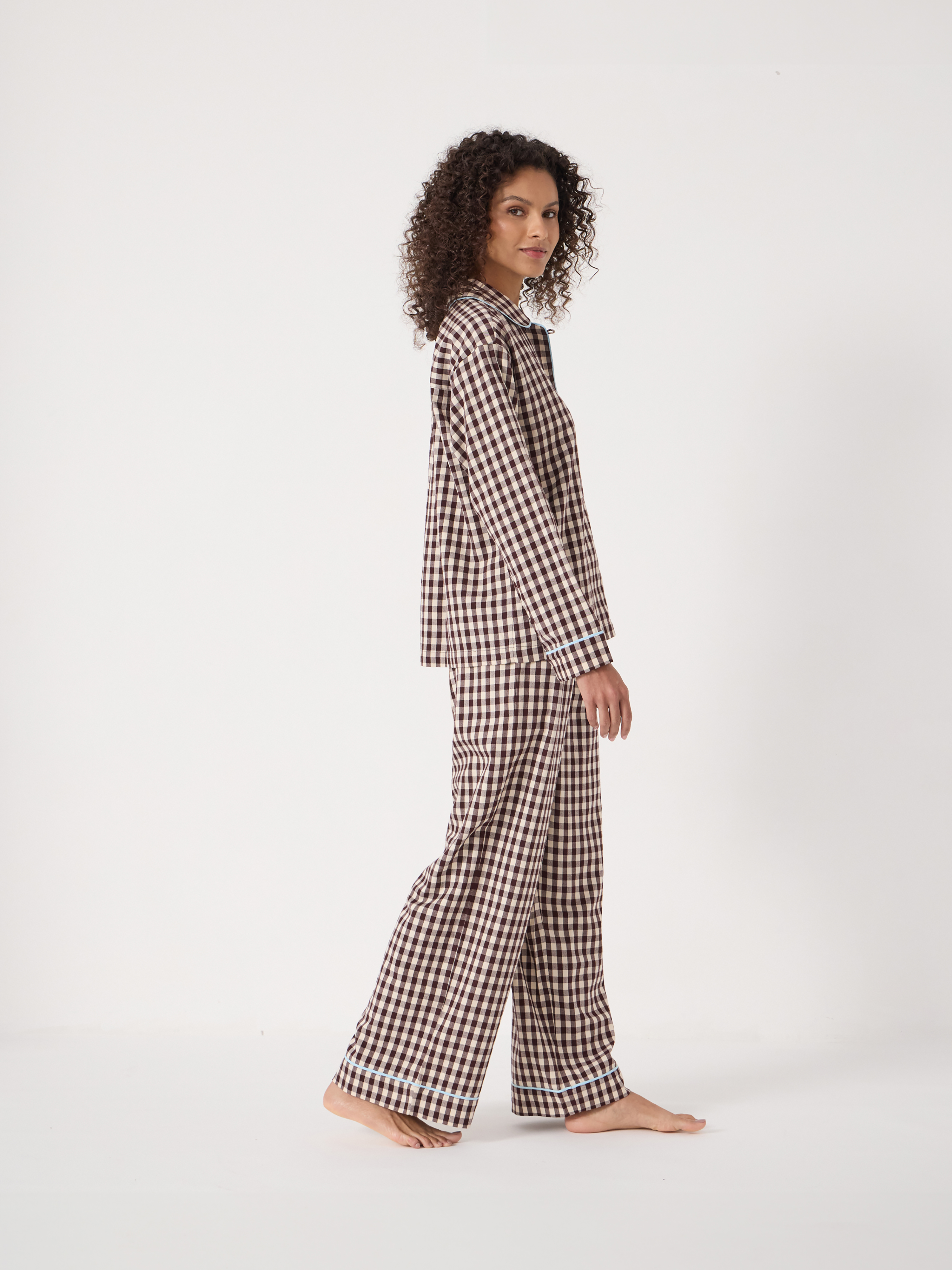 Brushed Cotton Gingham Pyjamas