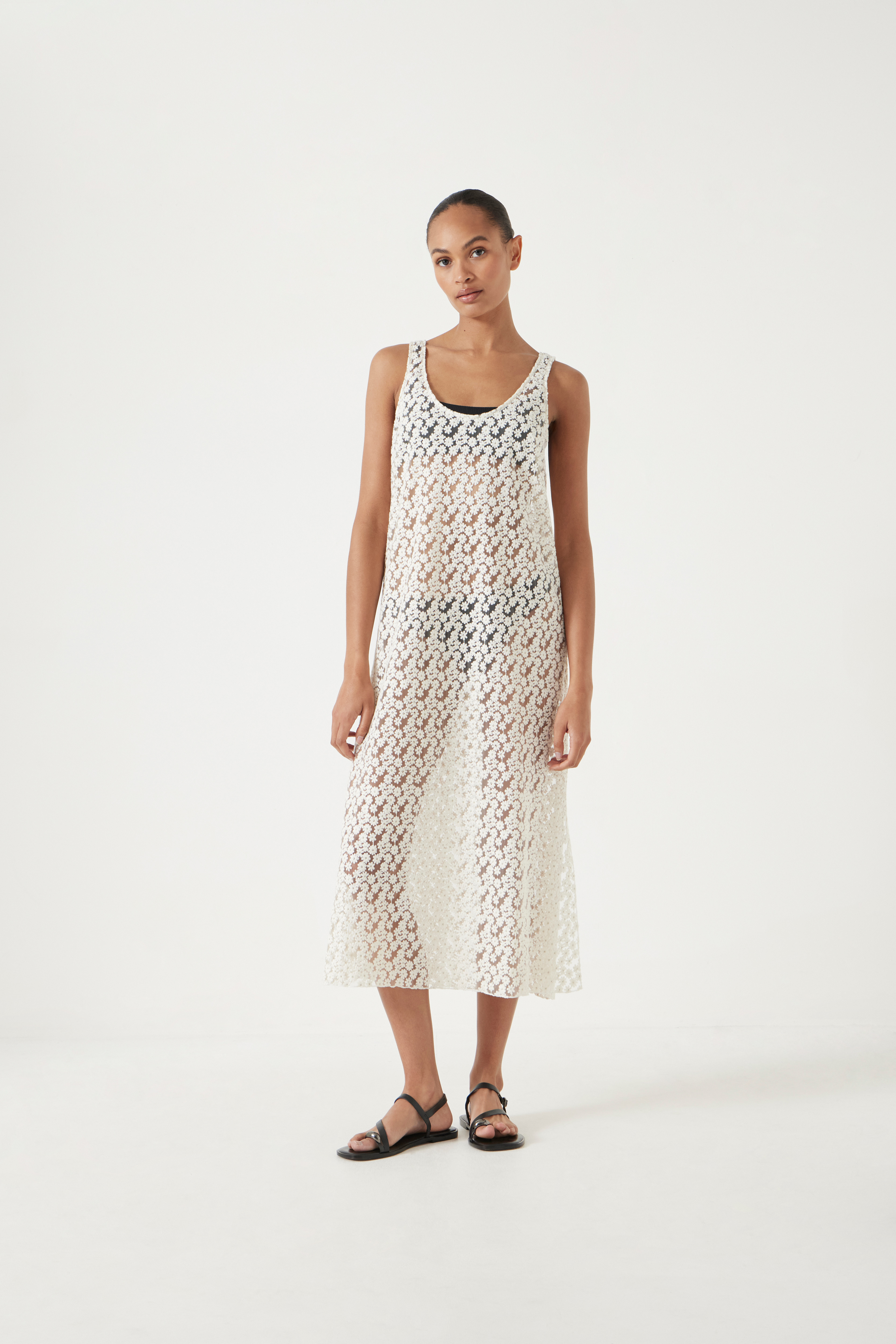 sachin and babi light blue dress Sheer Embroidered White/Ivory Lace Dress  Fruza Store