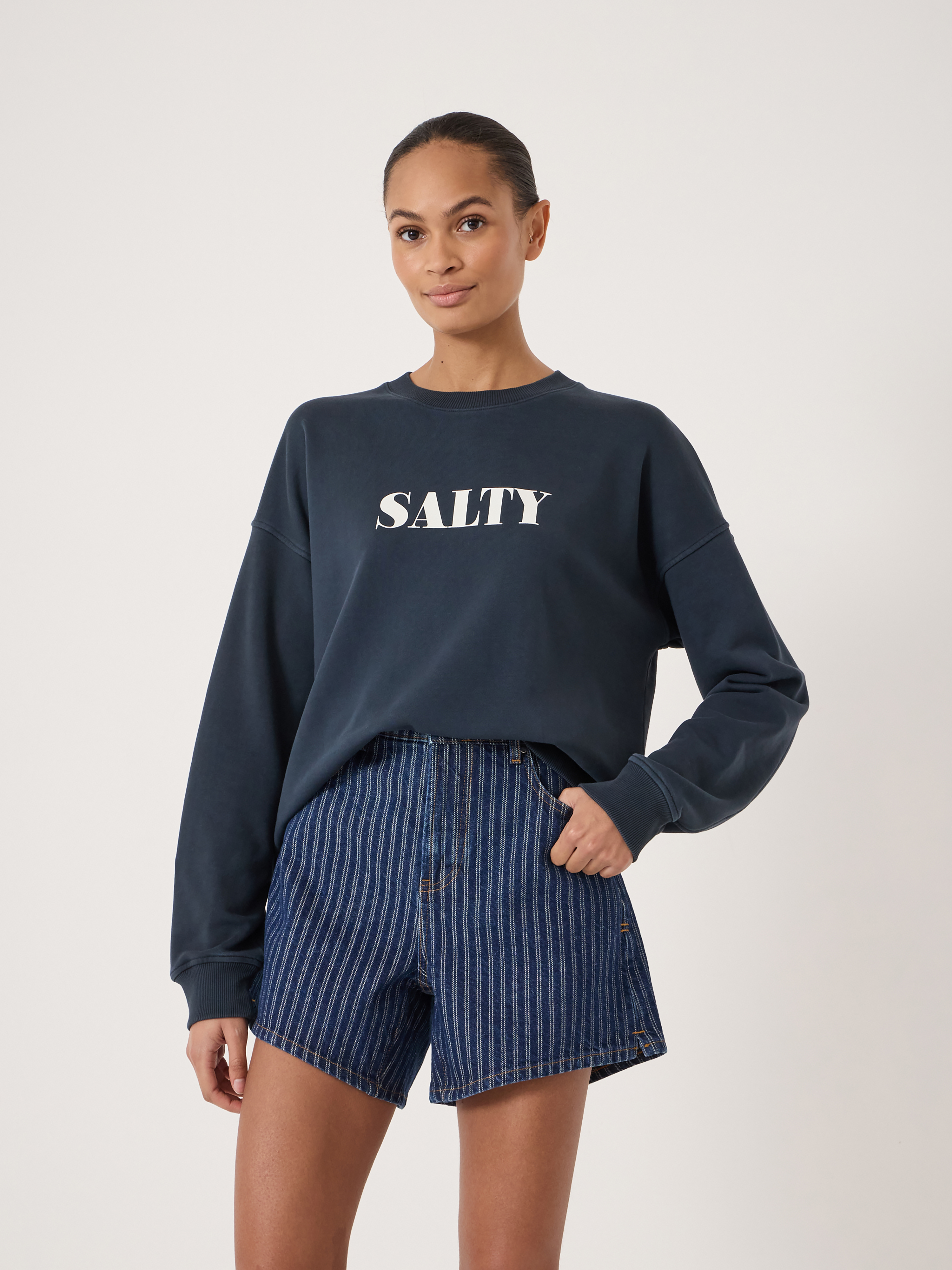 Salty Graphic Washed Sweatshirt
