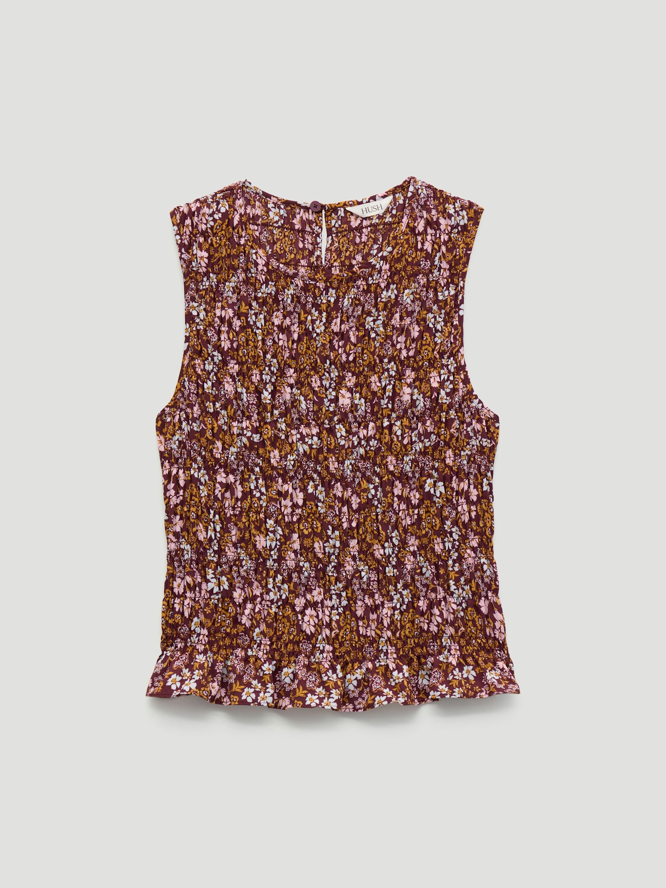 015299-4894-07 Shirred Chiffon Top