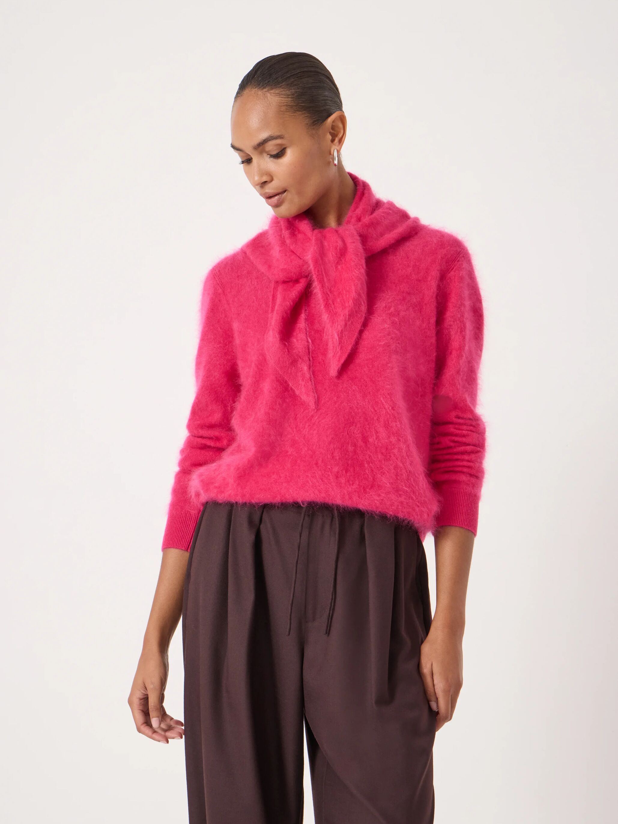 Brushed Cashmere Triangle Scarf