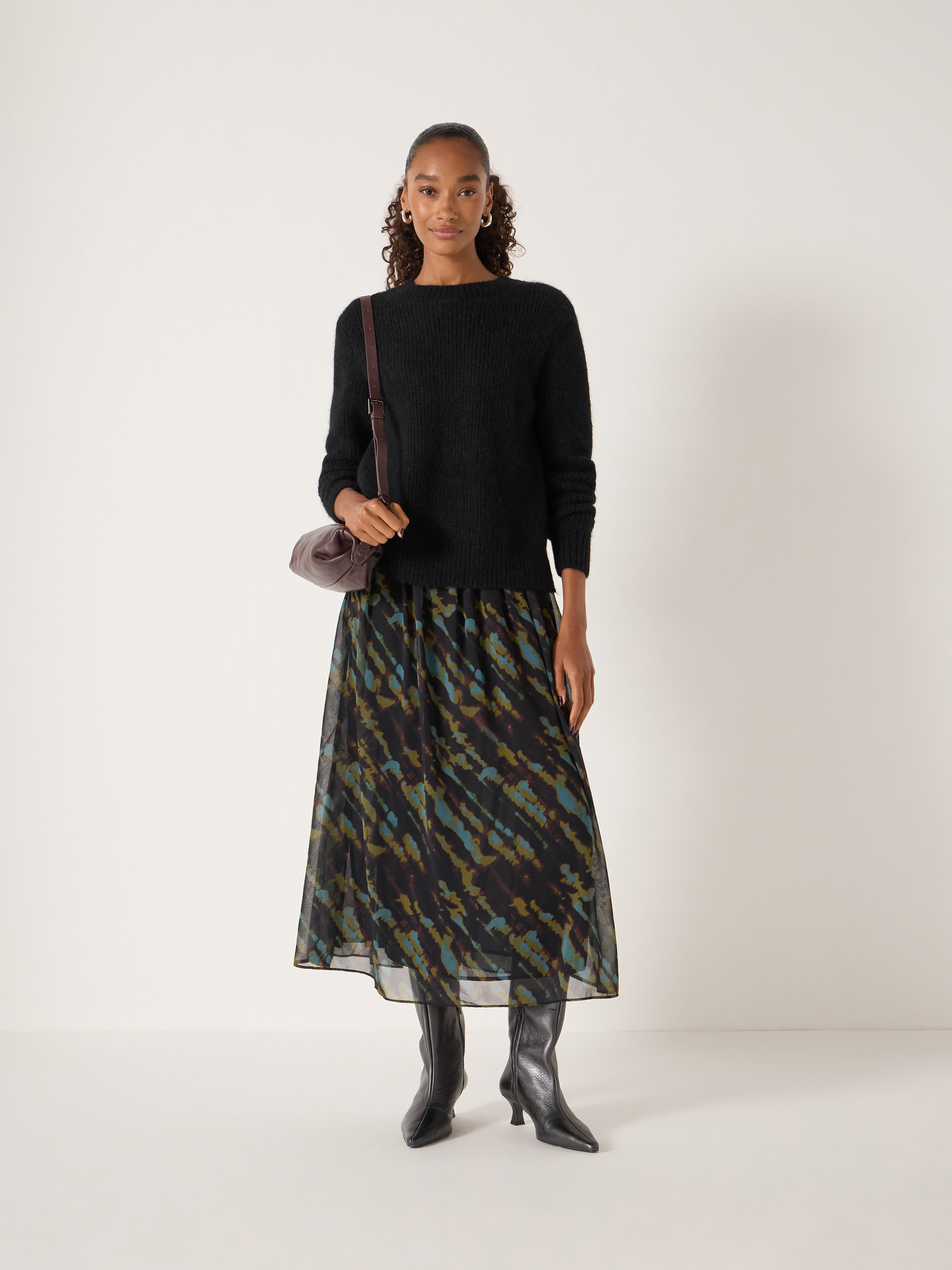 Clara Knit Woven Dress