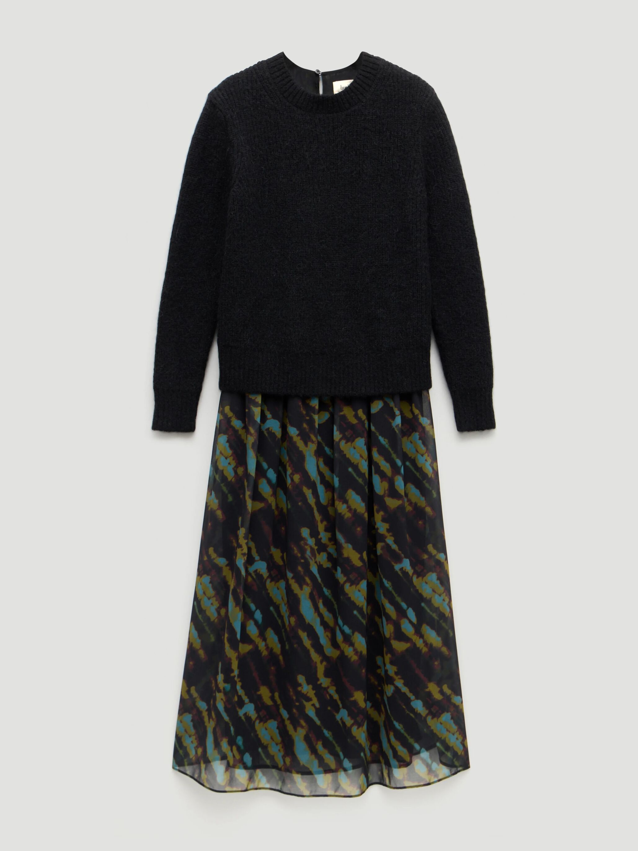 Clara Knit Woven Dress