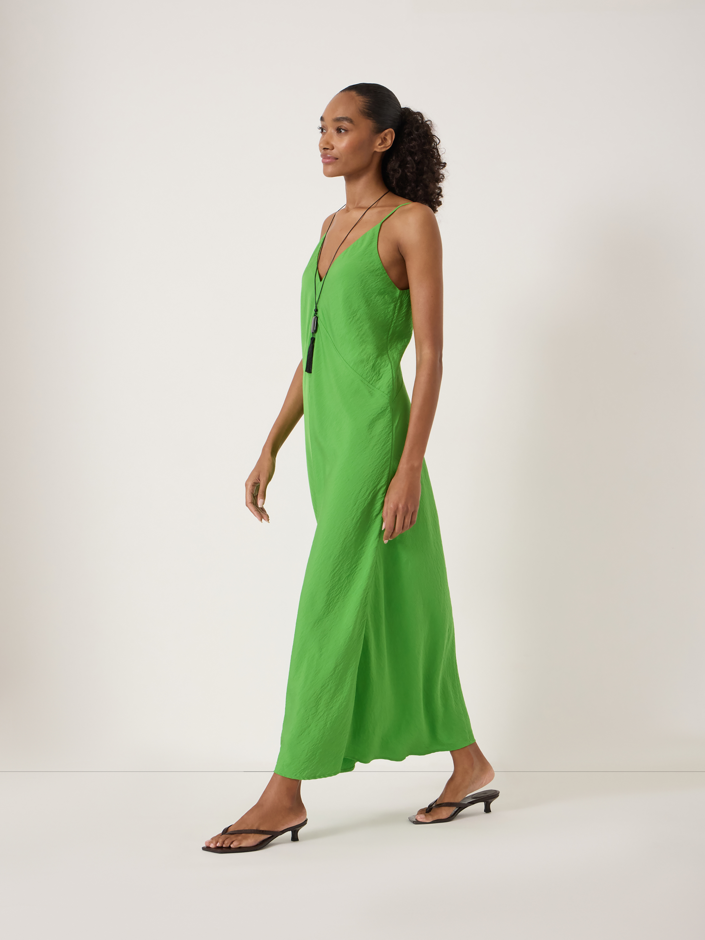 Air Flow Seam Detail Maxi Slip Dress