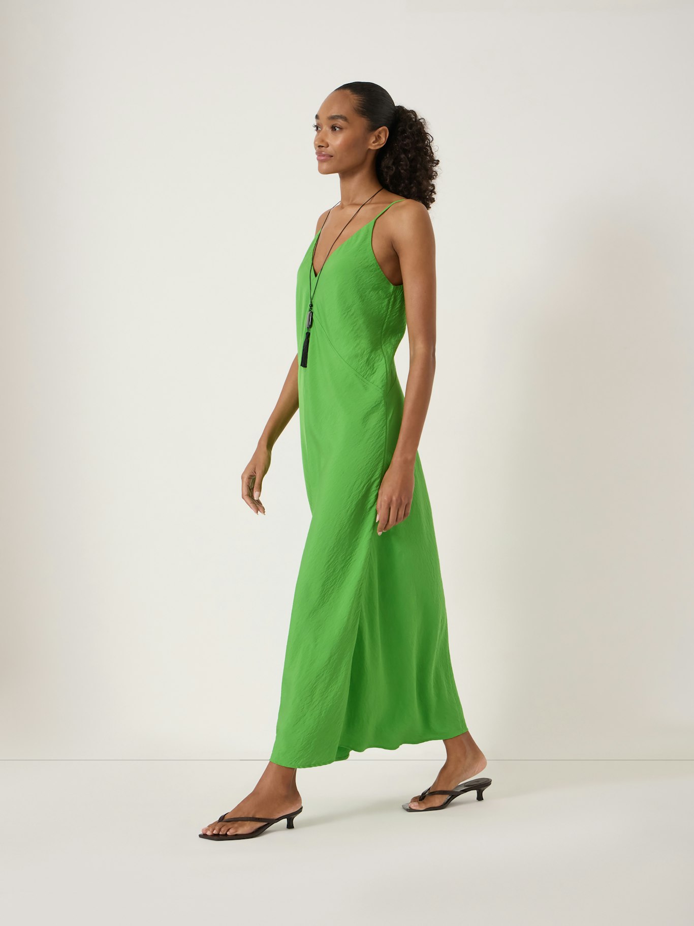 Air Flow Seam Detail Maxi Slip Dress | Bright Green | hush Air Flow Seam Detail Maxi Slip Dress | Bright Green | hush