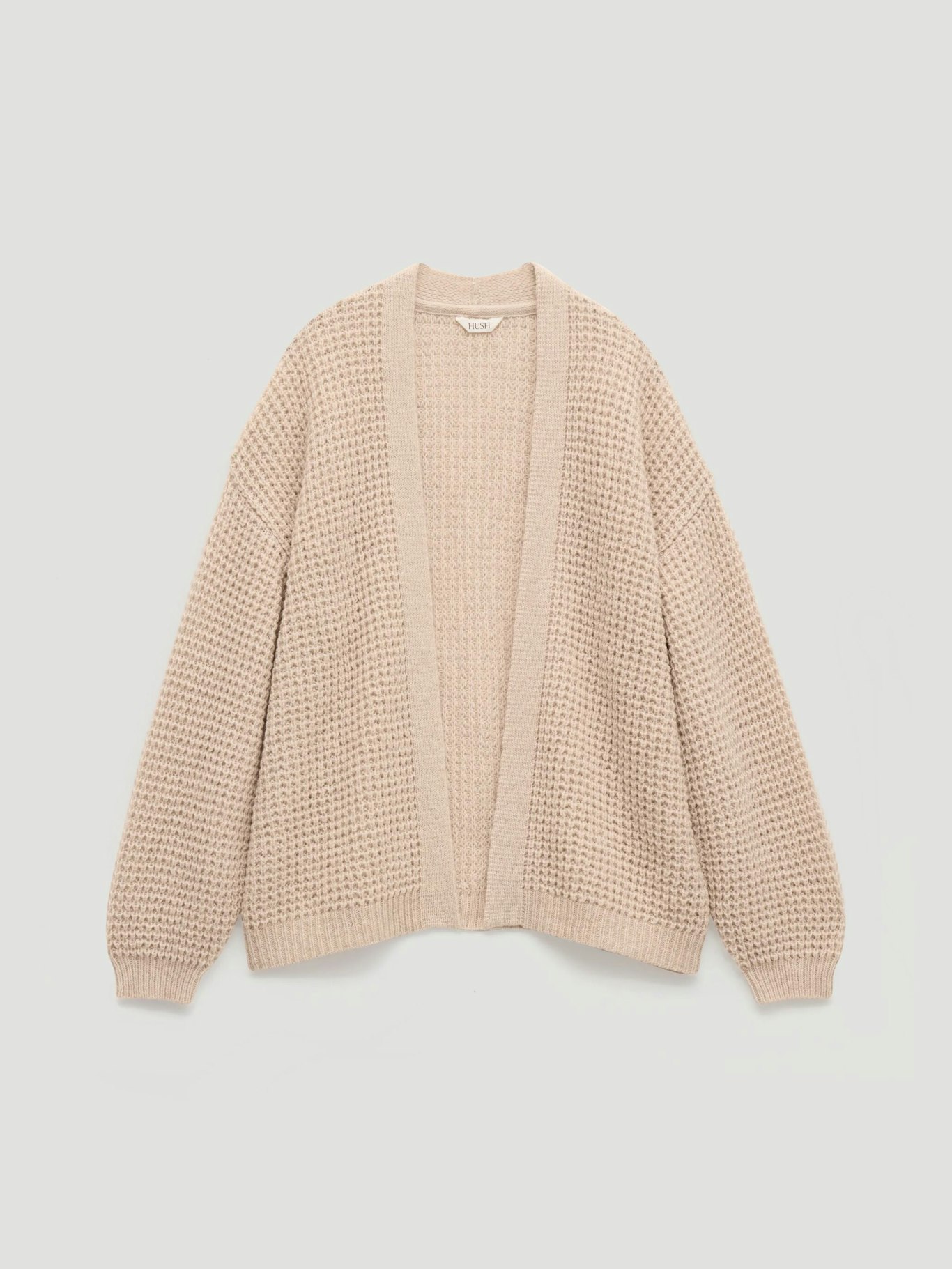 015381-4696-07 Flossie Waffle Stitch Edge to Edge Cardigan