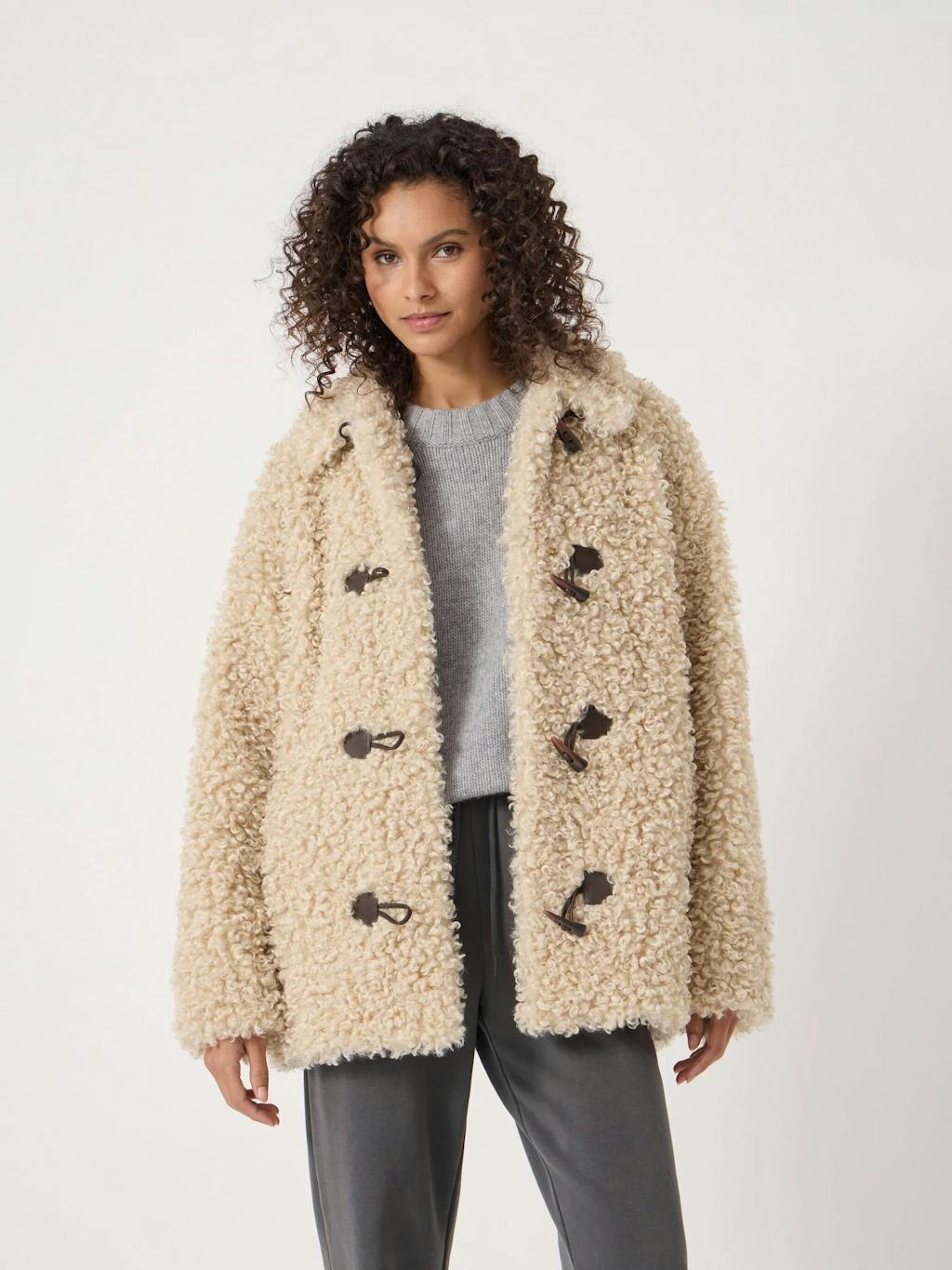 014097-0217-01 Teddy Duffle Coat (Off White)