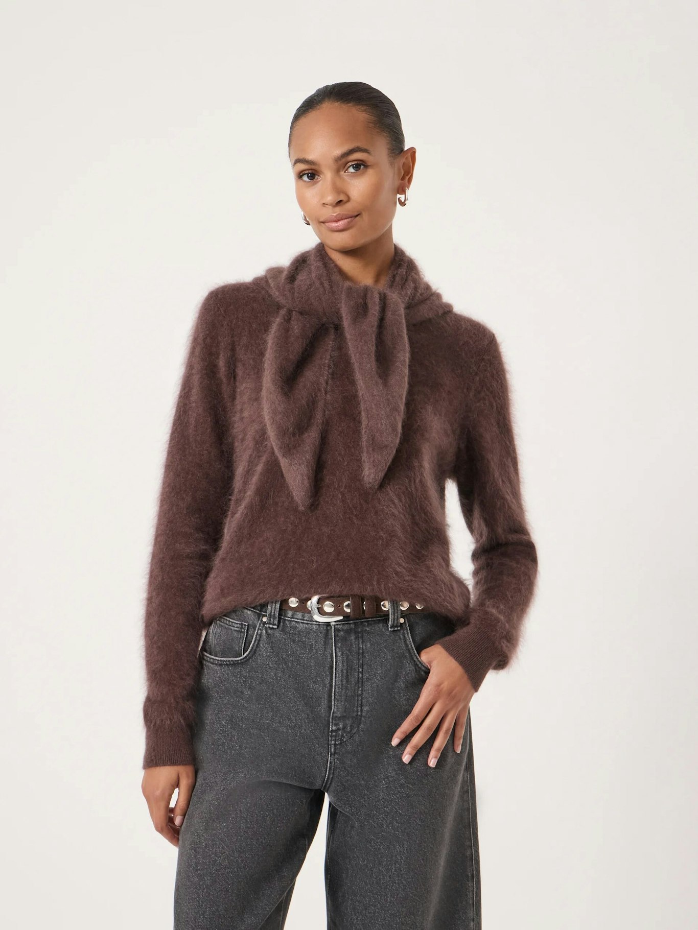 014152-3201-01 Brushed Cashmere Triangle Scarf