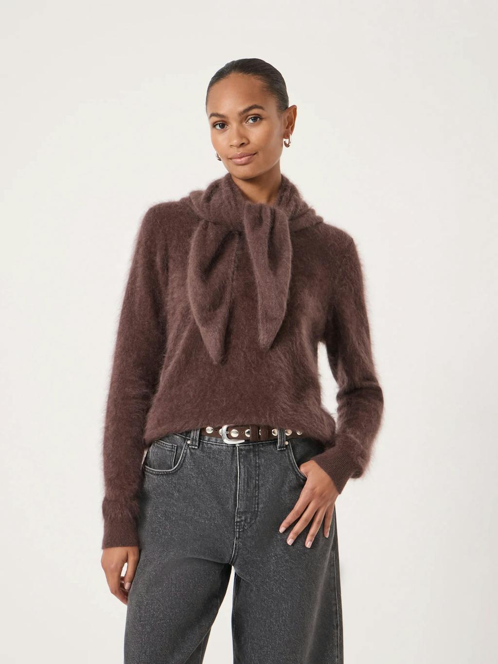 014152-3201-01 Brushed Cashmere Triangle Scarf