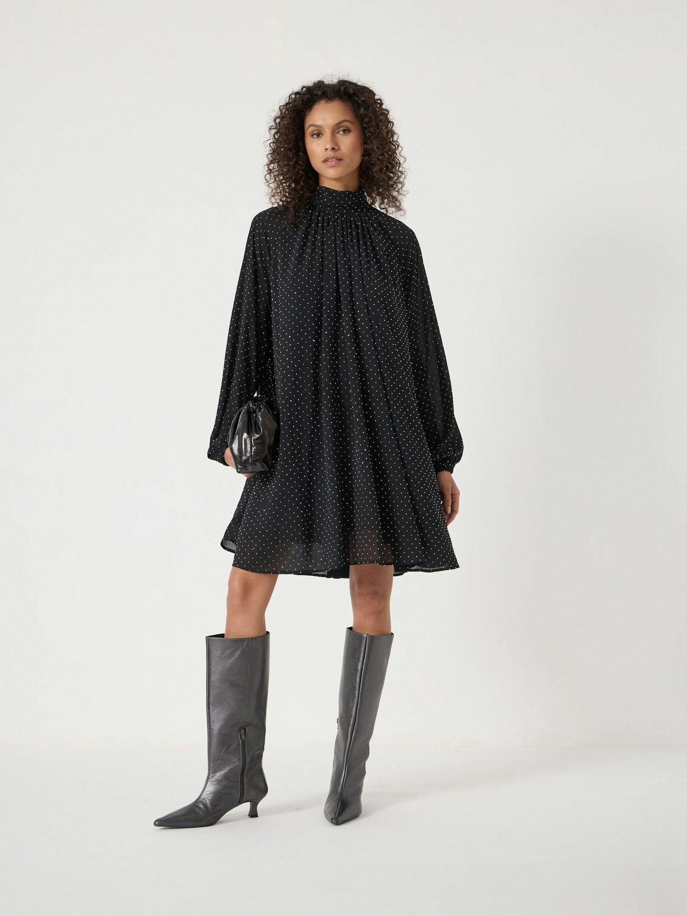 014319-0456-01 Diamante Chiffon Mini Dress